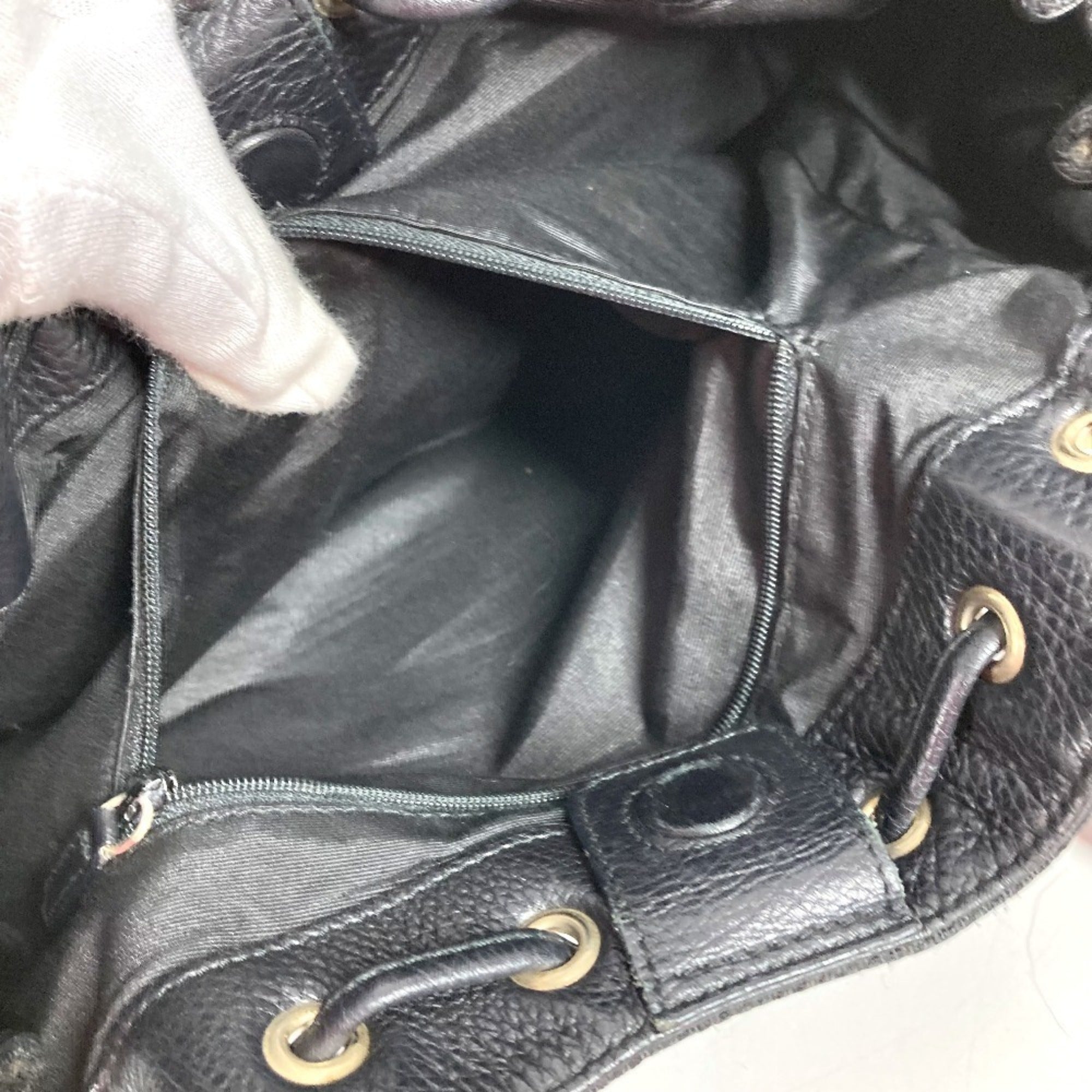 Bvlgari Black Canvas Leather Shoulder Bag Tote Bag (Pre-Owned)
