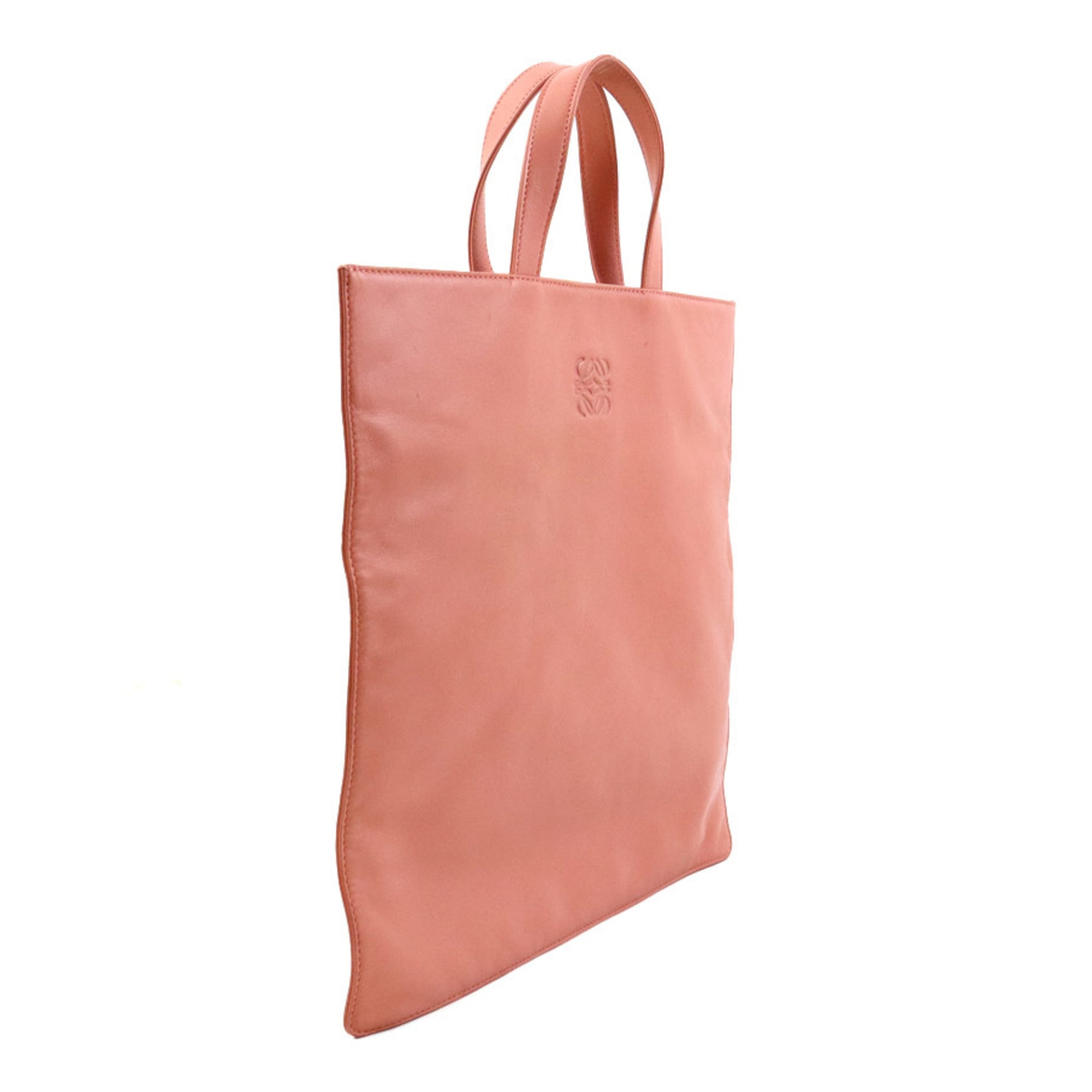 Loewe Salmon Pink Leather Handbag Tote Bag (Pre-Owned)