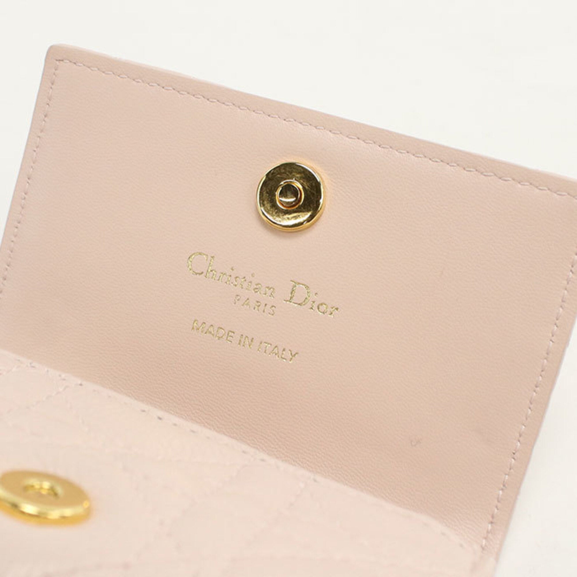 Christian Dior Pink Leather Wallet (Bi-Fold) (Pre-Owned)