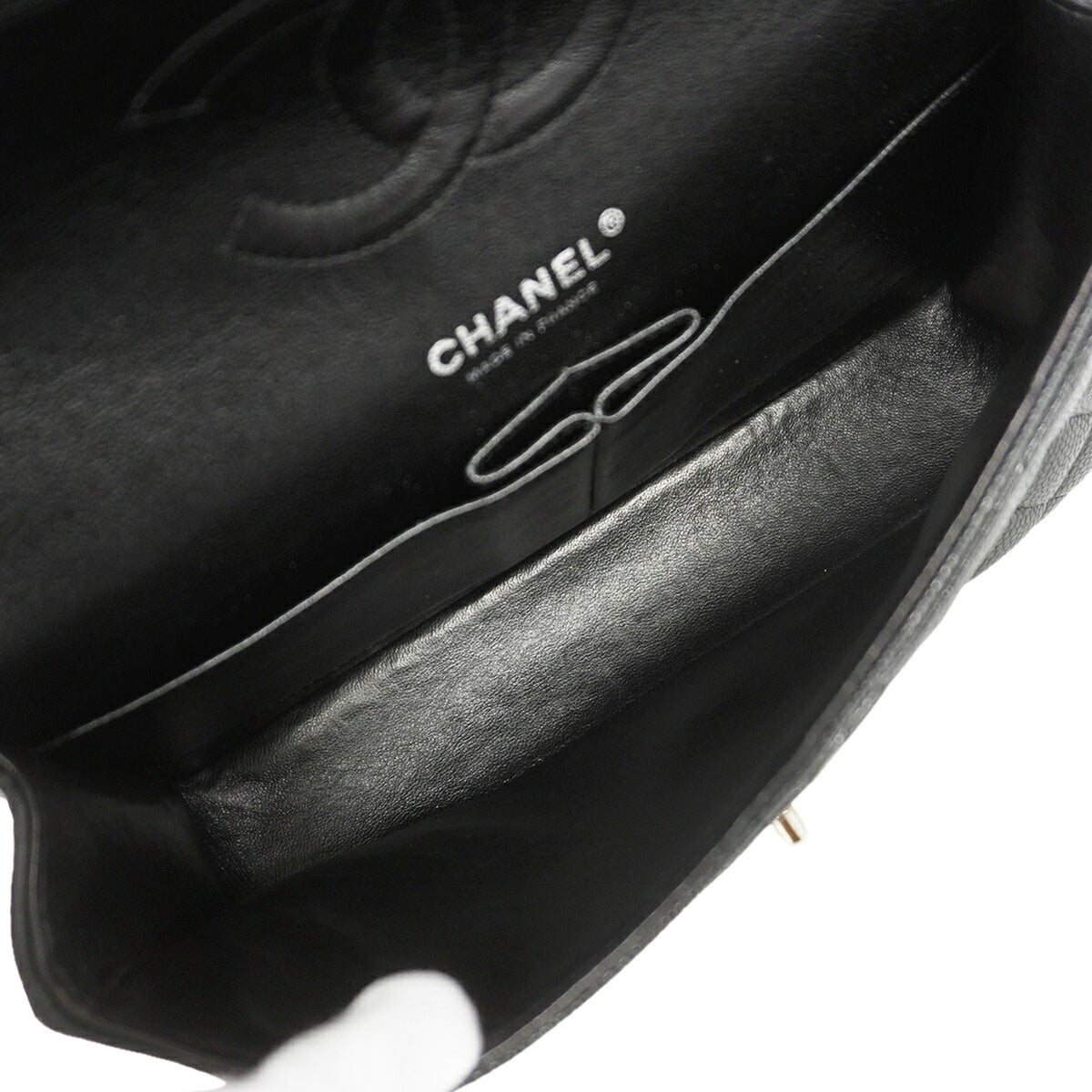 Chanel Black Grained Calfskin Shoulder Bag (Pre-Owned)