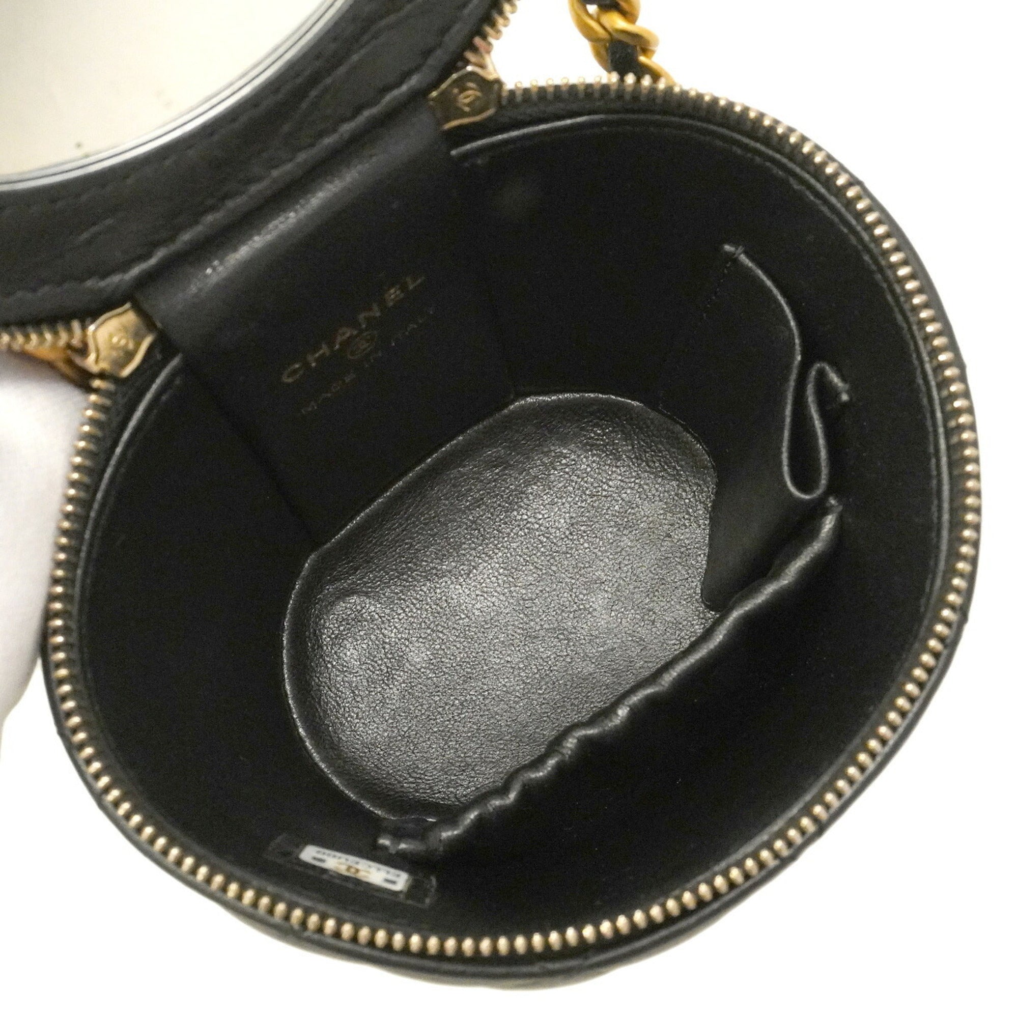 Chanel Black Leather Vanity Bag (Pre-Owned)