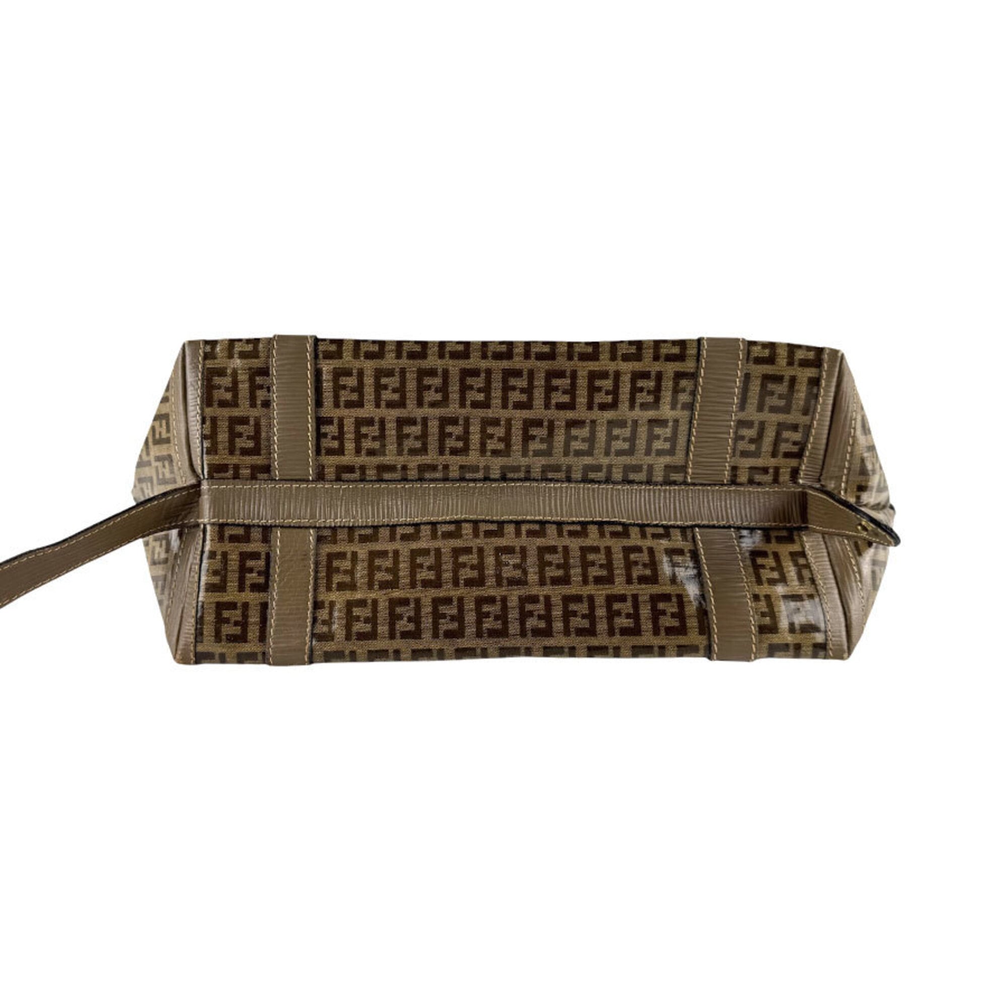 Fendi Brown Pvc Leather Shoulder Bag (Pre-Owned)