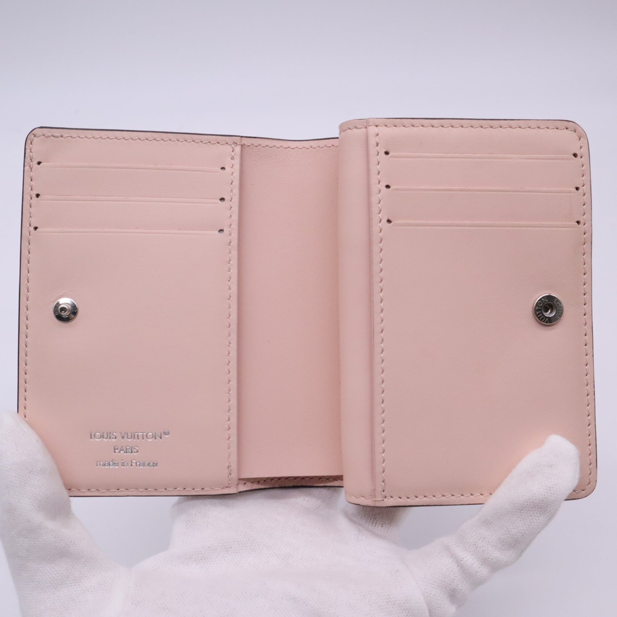 Louis Vuitton Mahina Pink Leather Wallet (Bi-Fold) (Pre-Owned)