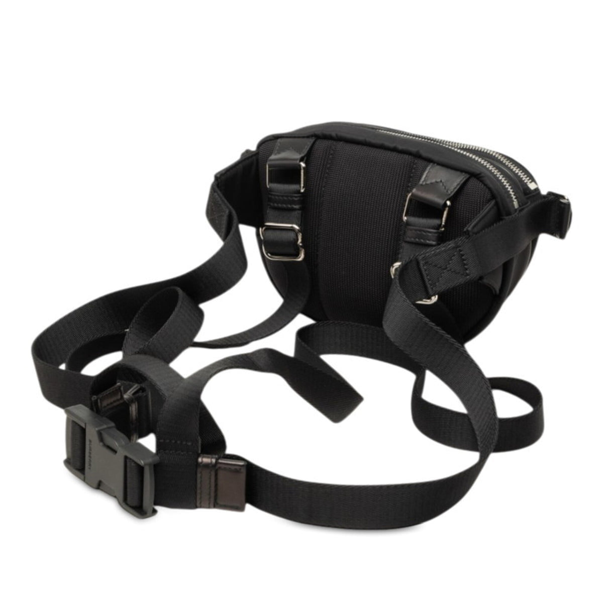 Burberry Black Nylon Leather Sling Bag (Pre-Owned)