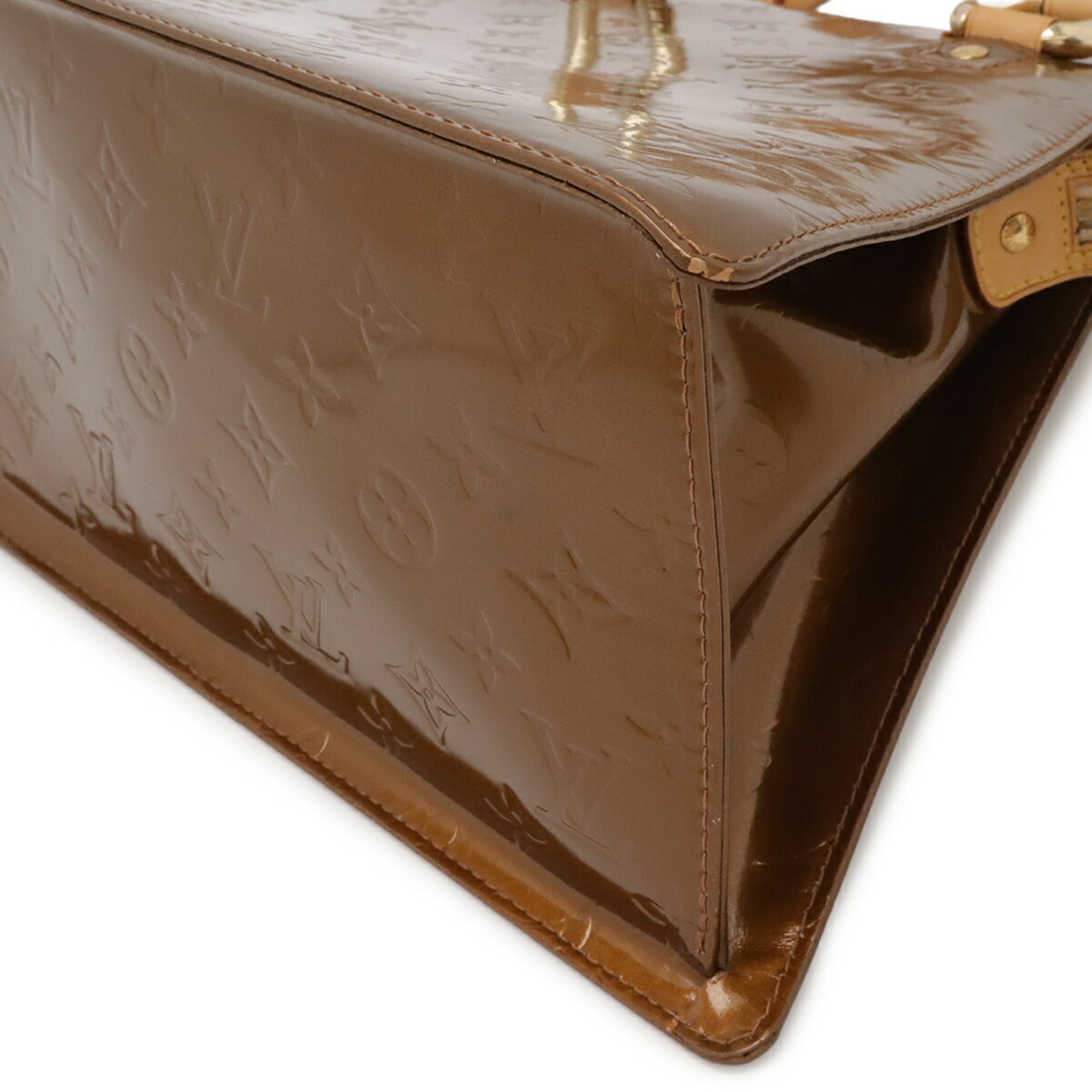 Louis Vuitton Bronze Leather Handbag (Pre-Owned)