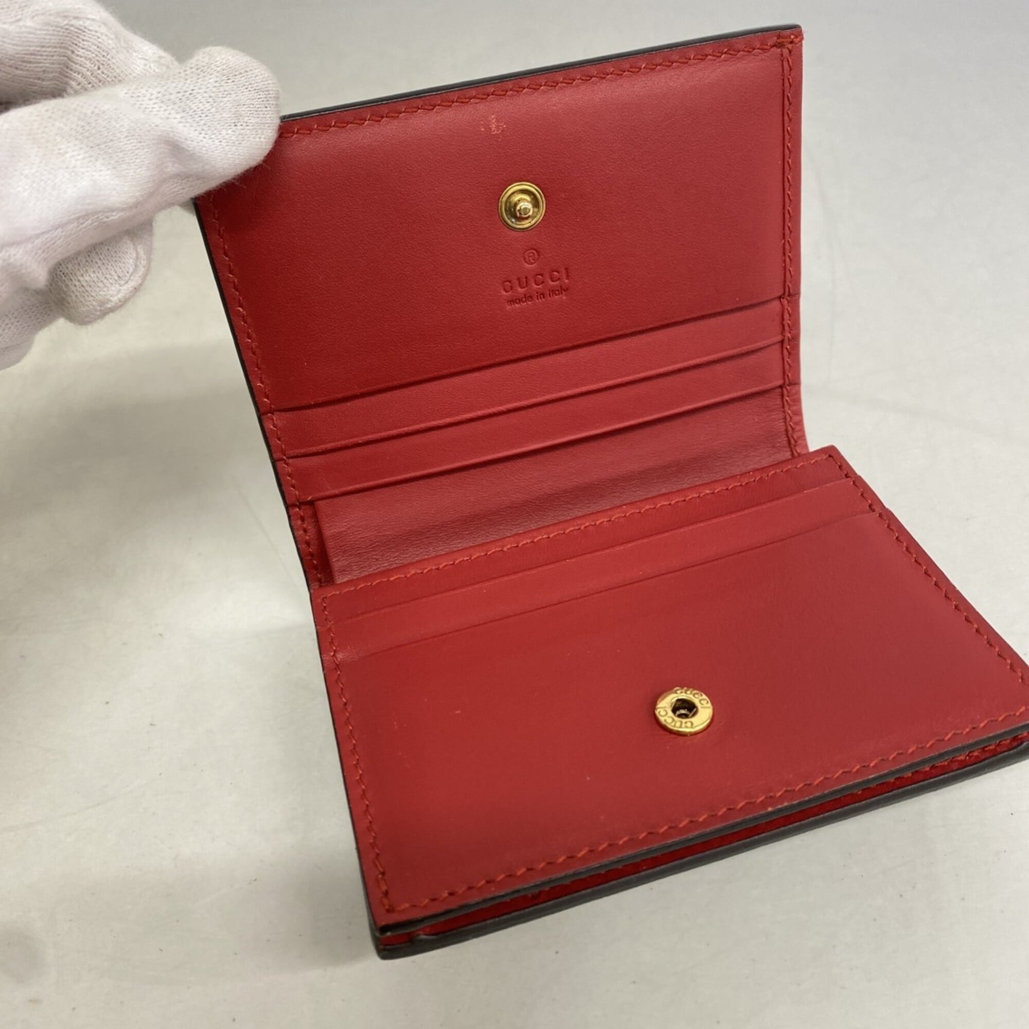 Gucci Brown Red Color Pvc Wallet (Bi-Fold) (Pre-Owned)