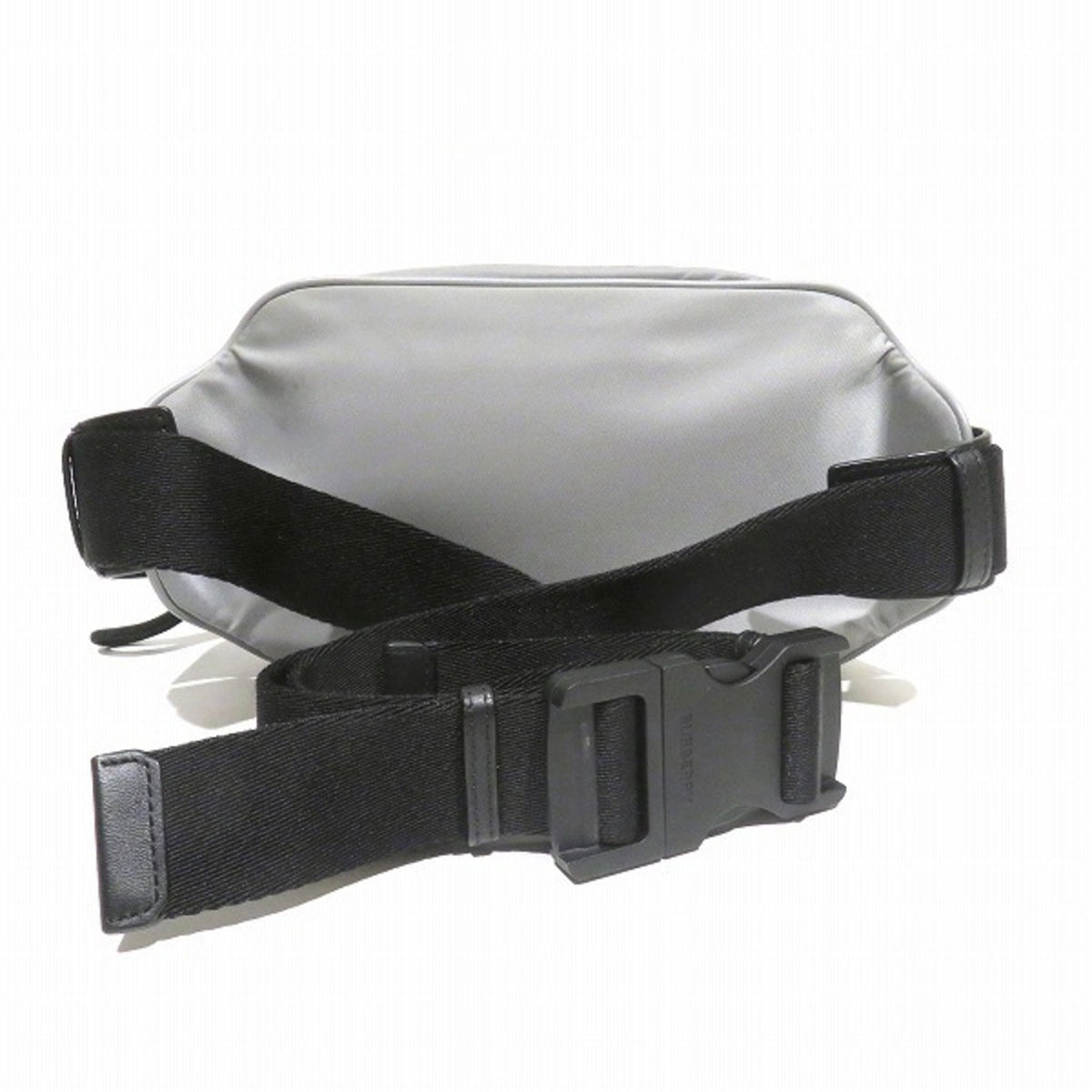 Unspecified Light Gray Nylon Leather Fanny Pack Sling Bag (Pre-Owned)