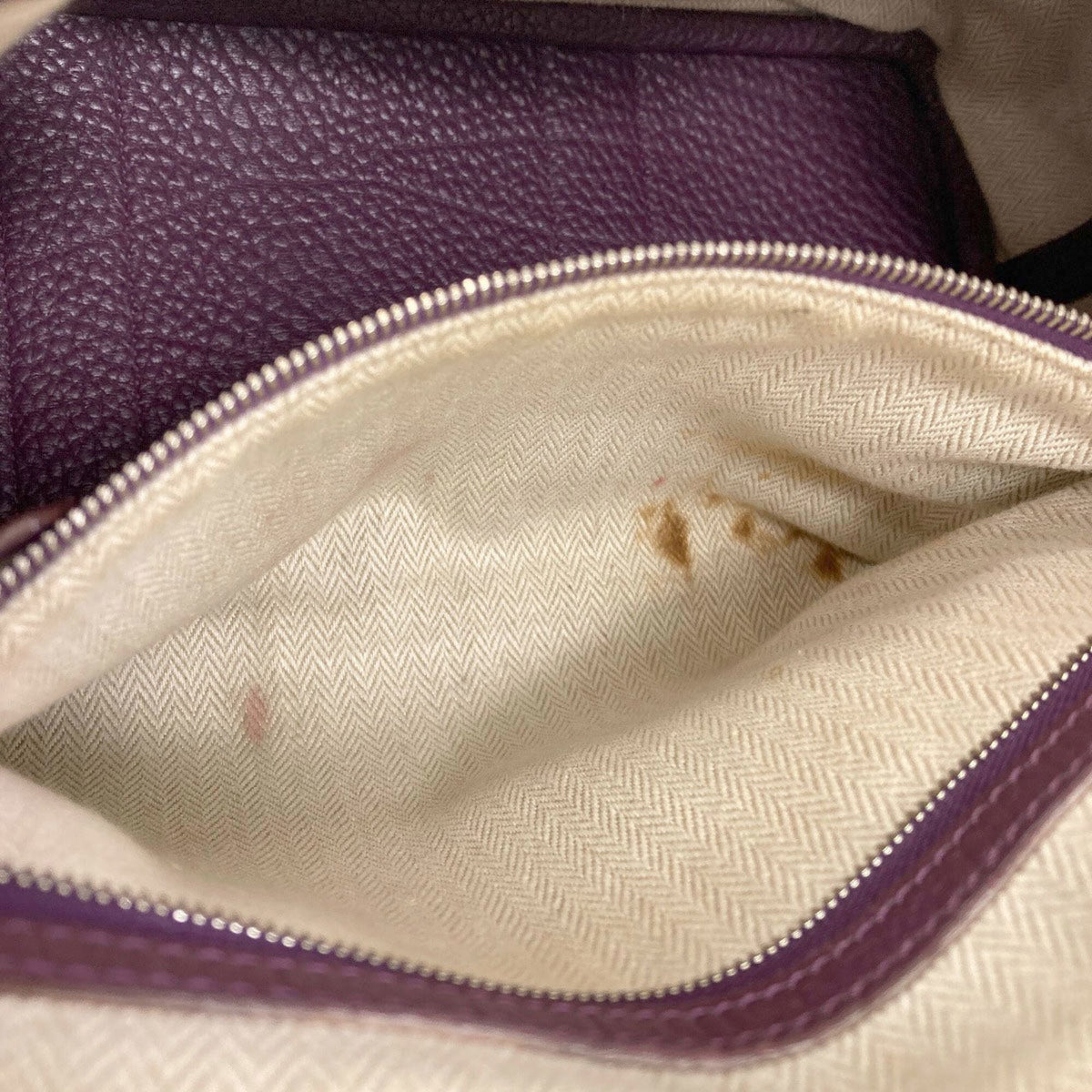 Hermes Purple Negonda Leather Handbag (Pre-Owned)