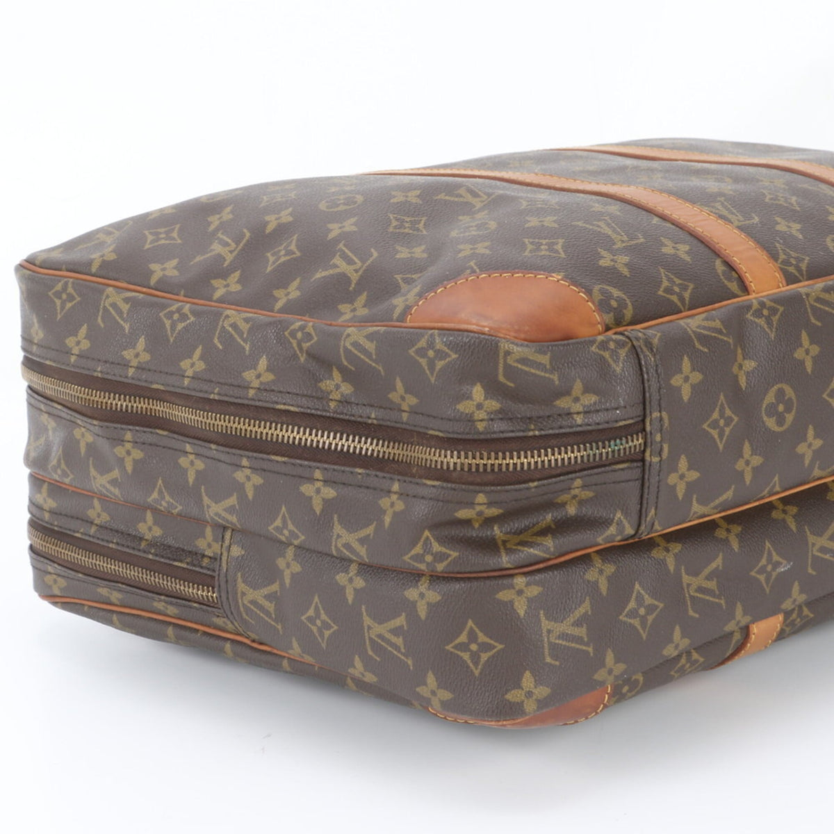 Louis Vuitton Brown Leather Coated Canvas Boston Bag Tote Bag (Pre-Owned)
