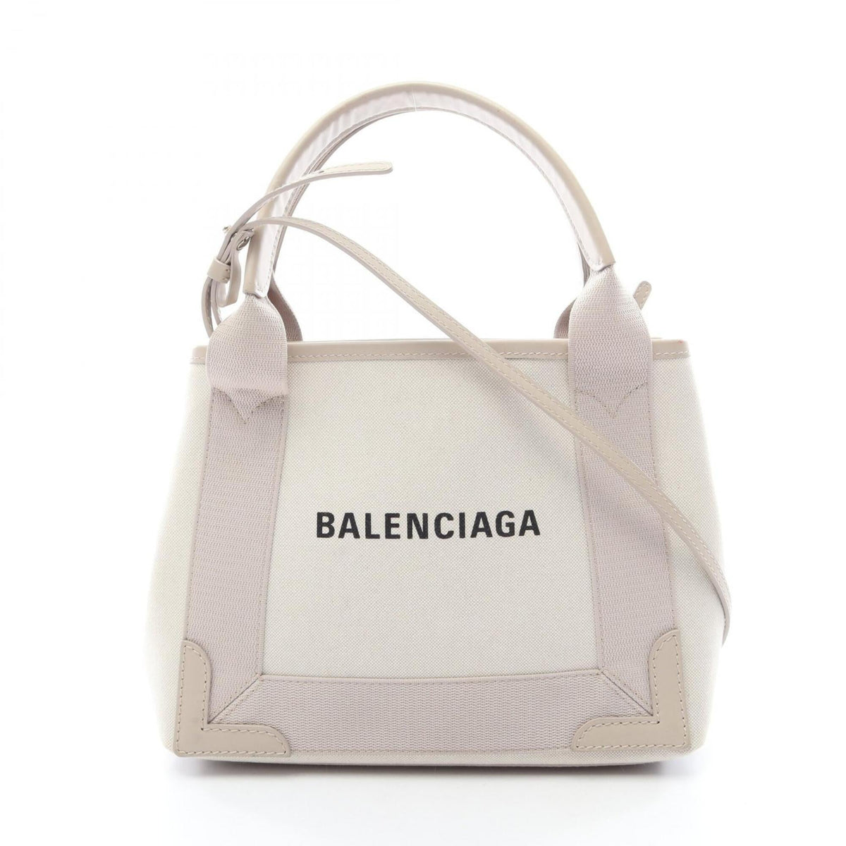 Balenciaga Beige Canvas Leather Handbag (Pre-Owned)