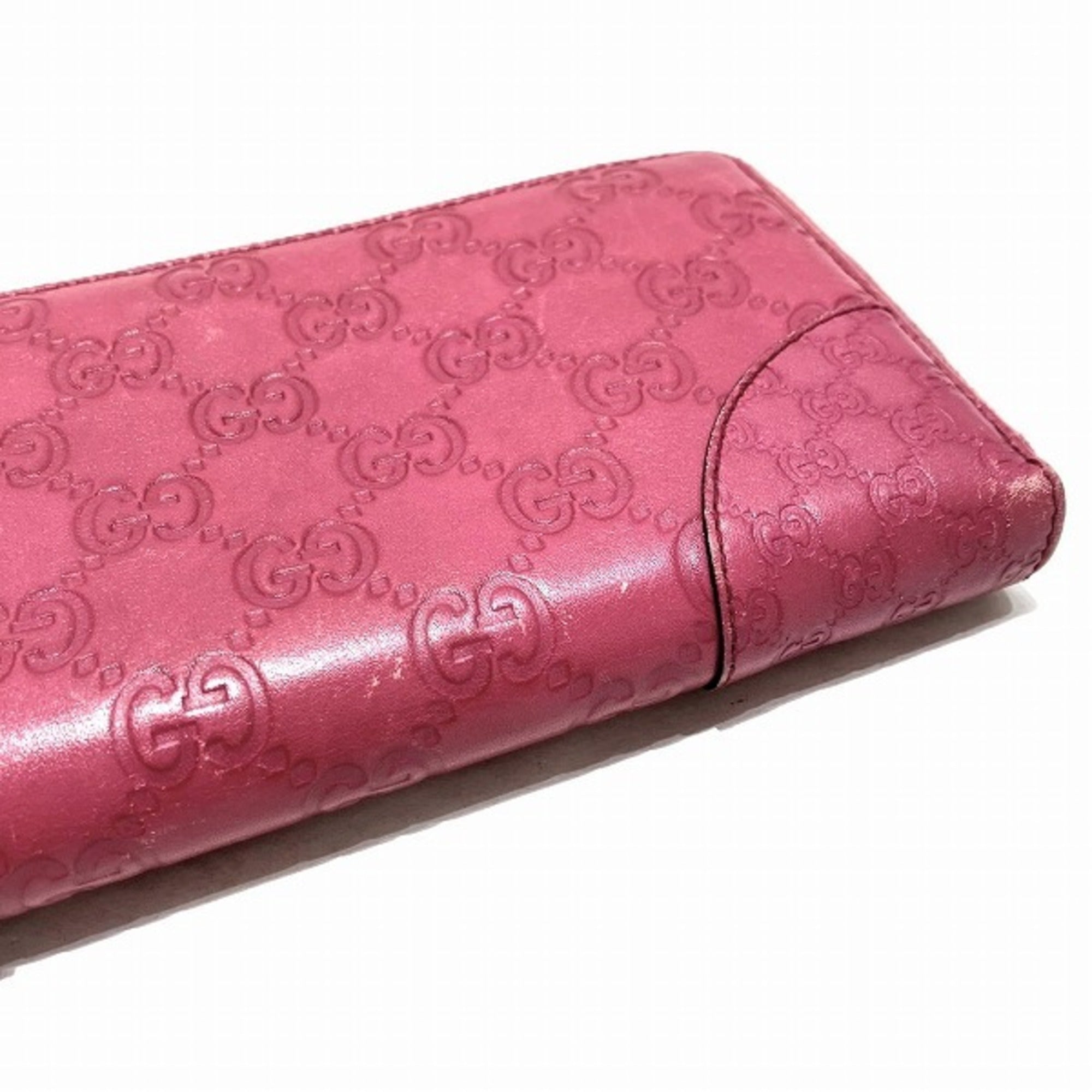 Gucci Pink Leather Coin Purse/Coin Case (Pre-Owned)