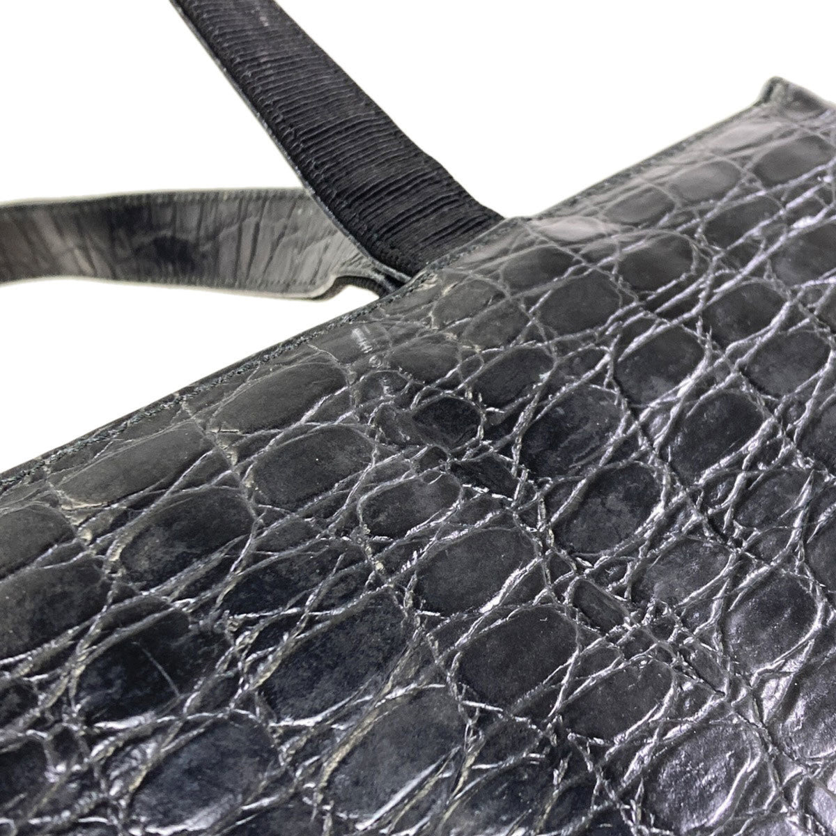Salvatore Ferragamo Black Leather Tote Bag (Pre-Owned)