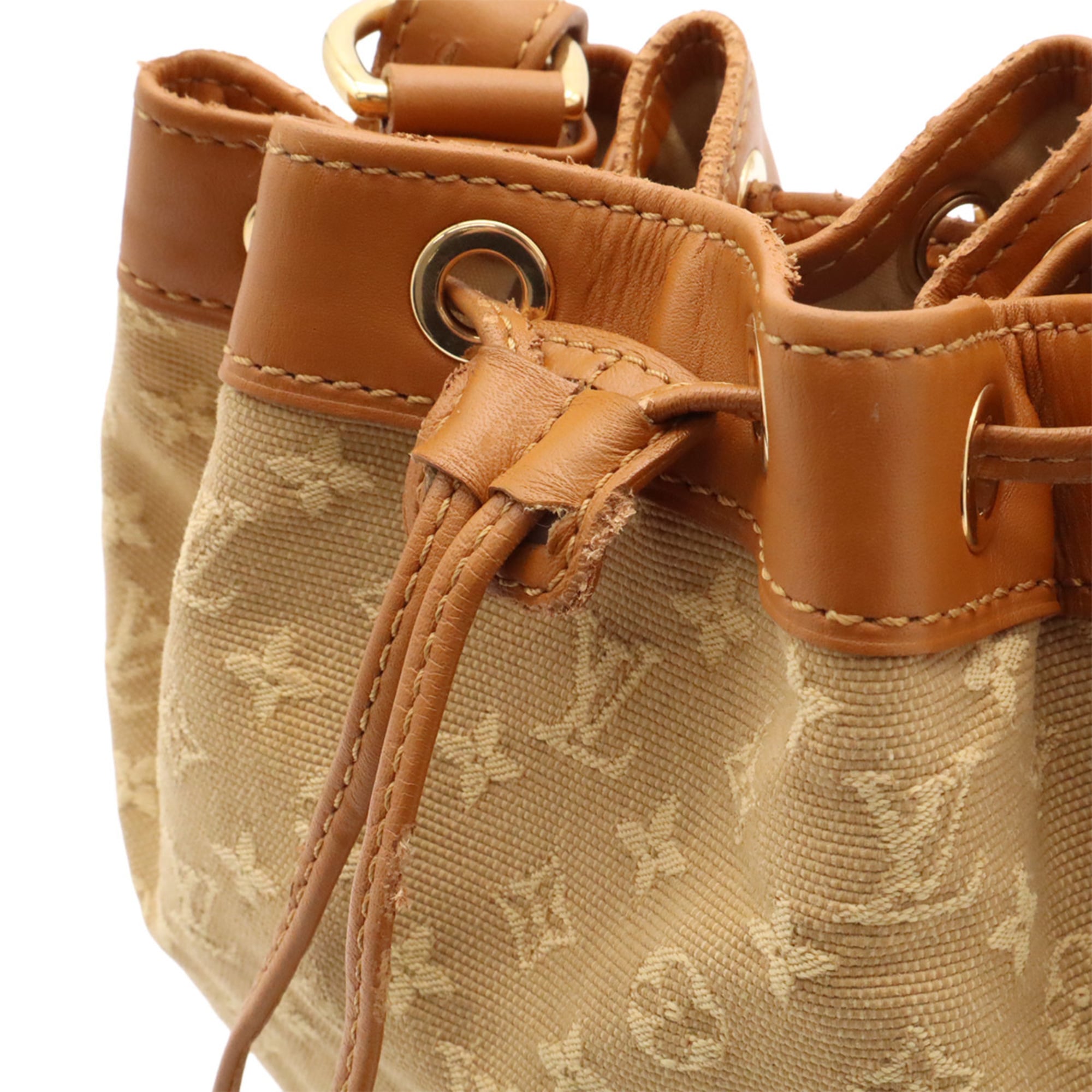 Louis Vuitton Monogram Mini Beige Brown Canvas Leather Handbag (Pre-Owned)