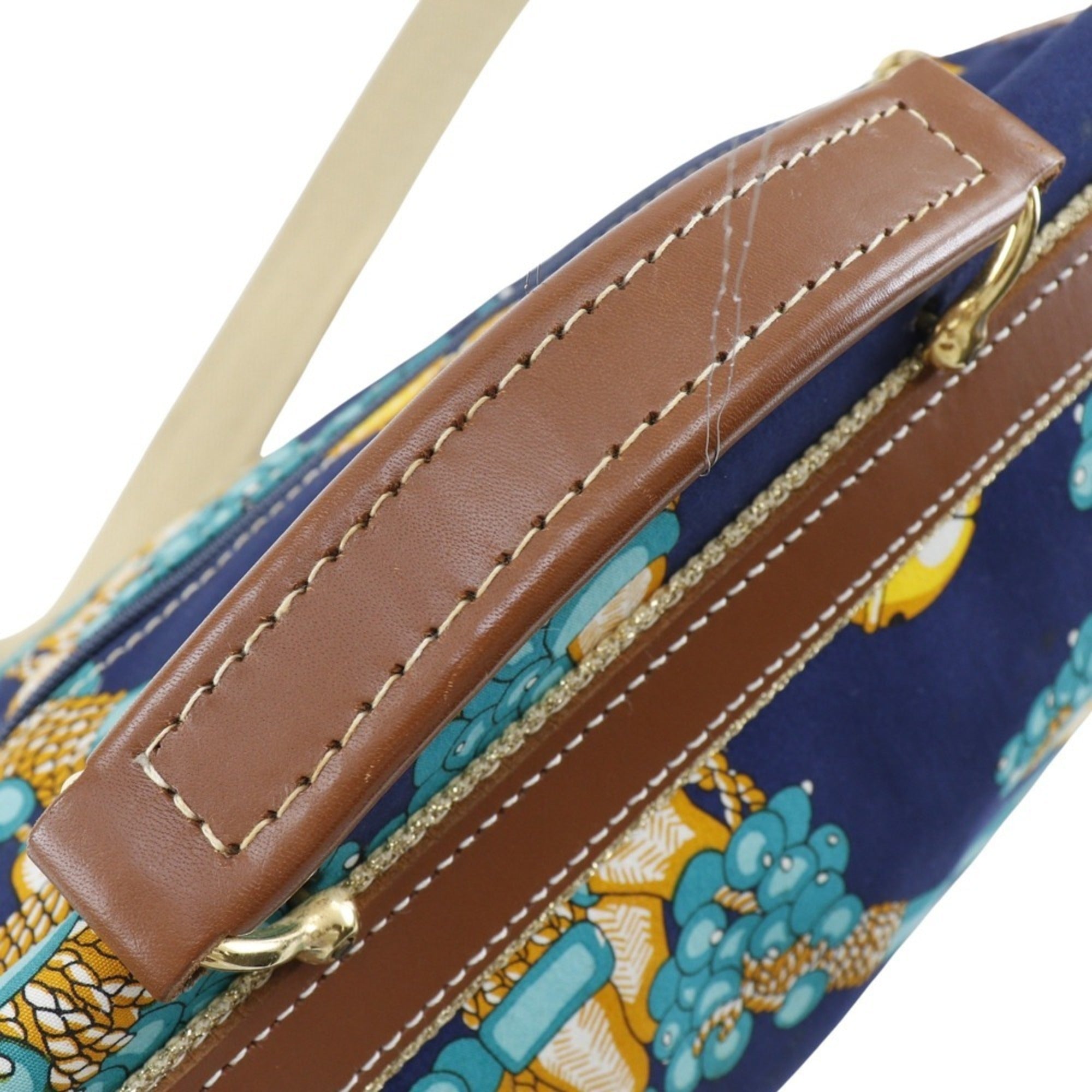Loewe Navy Canvas Shoulder Bag (Pre-Owned)