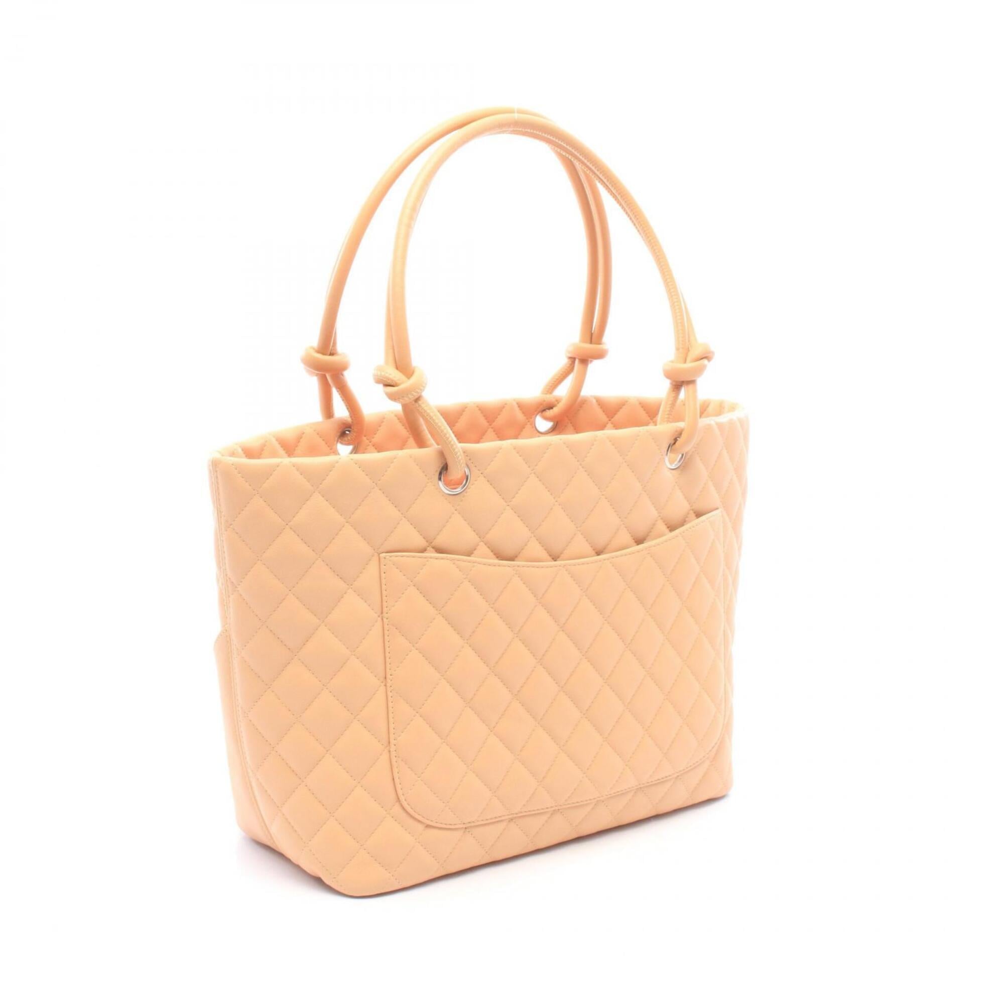 Chanel Beige Cambon Ligne Handbag Tote Bag (Pre-Owned)