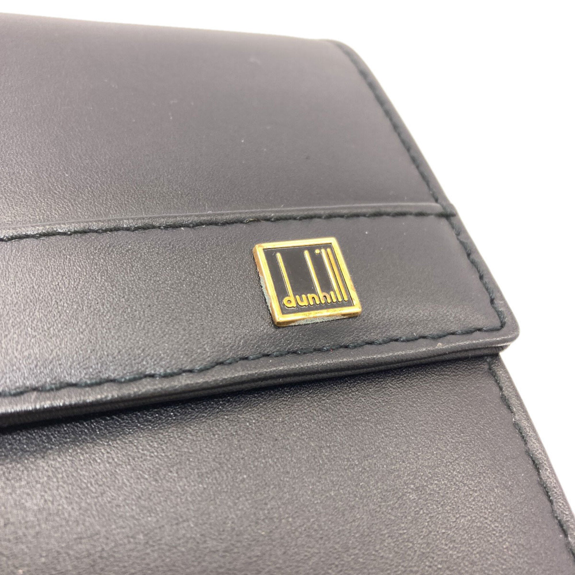 Dunhill Black Leather Clutch Bag (Pre-Owned)