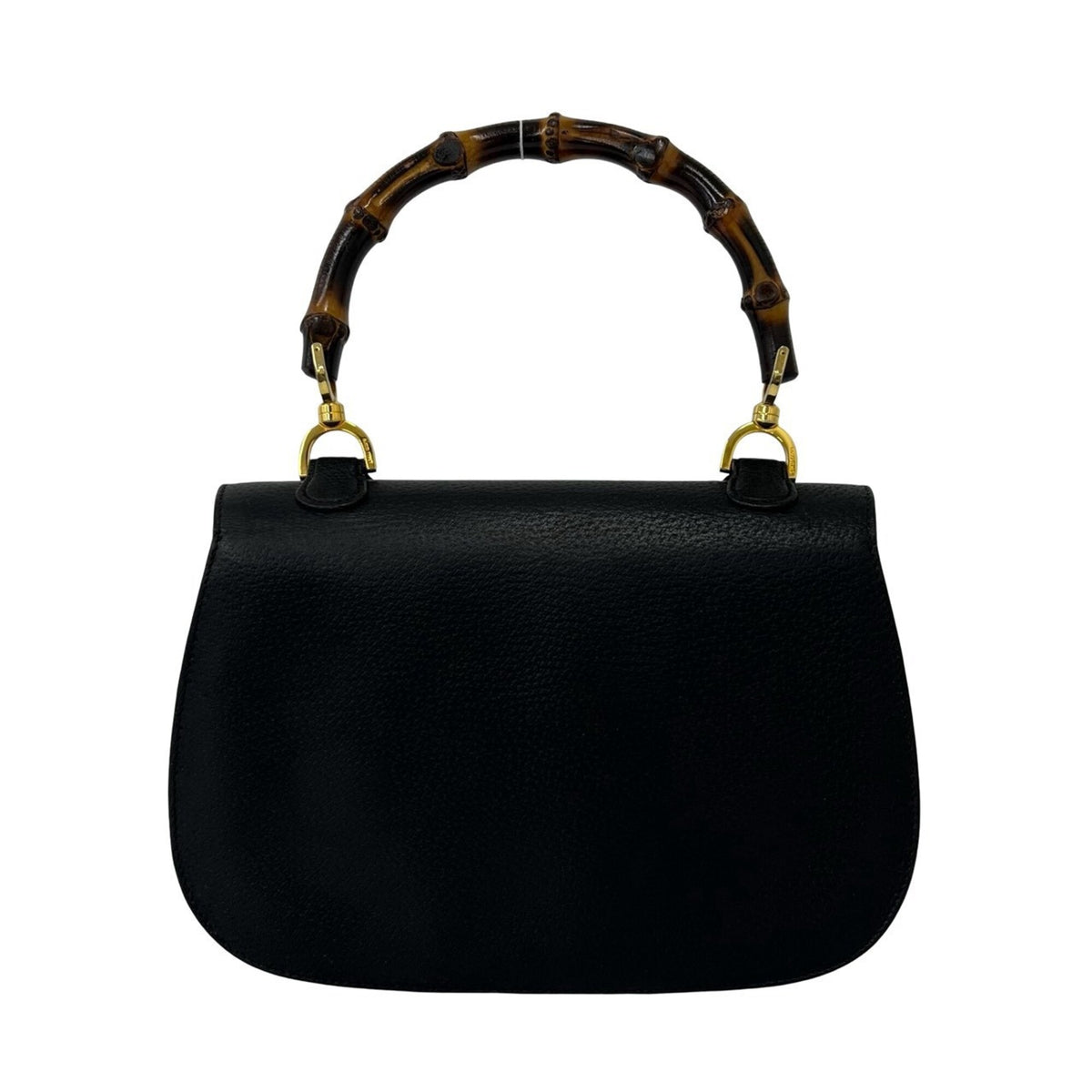 Gucci Black Leather Handbag Tote Bag (Pre-Owned)