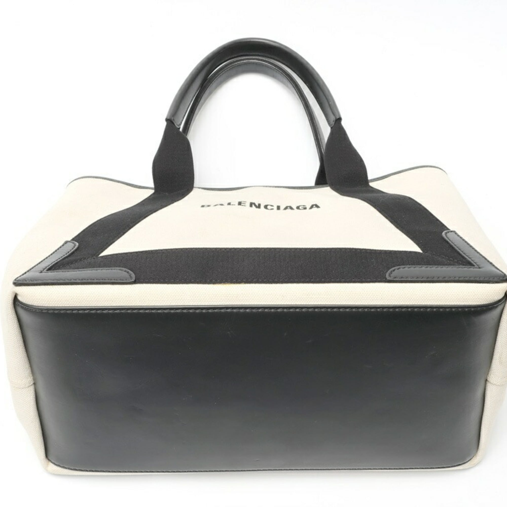 Balenciaga Black Canvas Leather Tote Bag (Pre-Owned)
