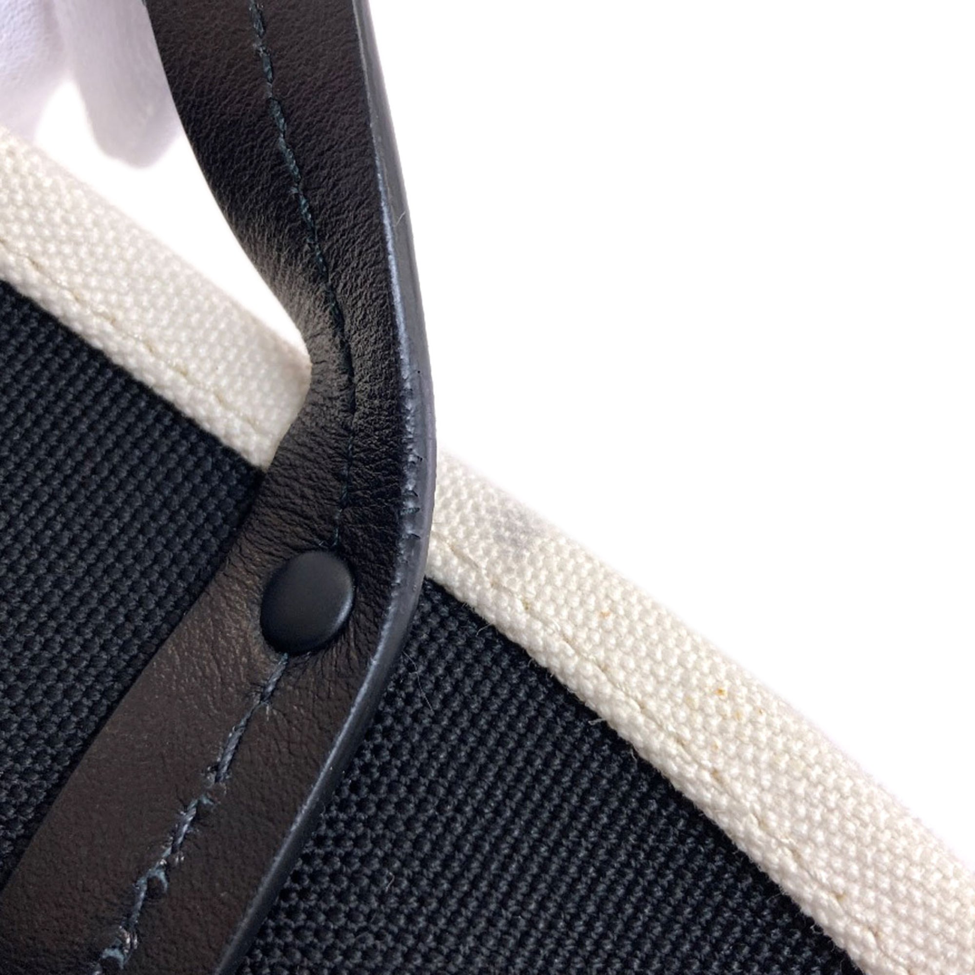 Prada Green Light Blue White Canvas Tote Bag (Pre-Owned)