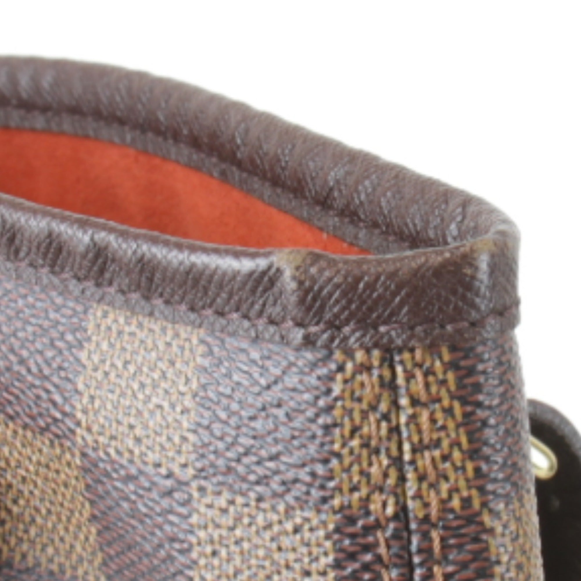 Louis Vuitton Black Damier Canvas Red Color White Damier Canvas Shoulder Bag (Pre-Owned)