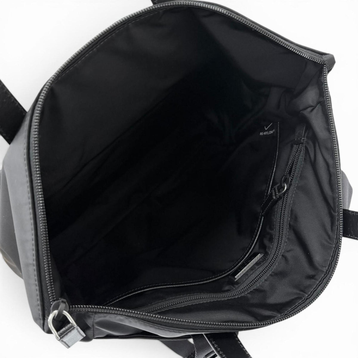 Prada Black Polyamide Leather Tote Bag (Pre-Owned)