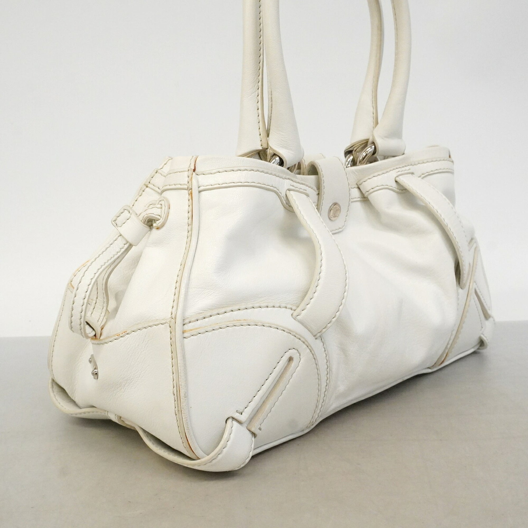 Celine White Leather Handbag (Pre-Owned)