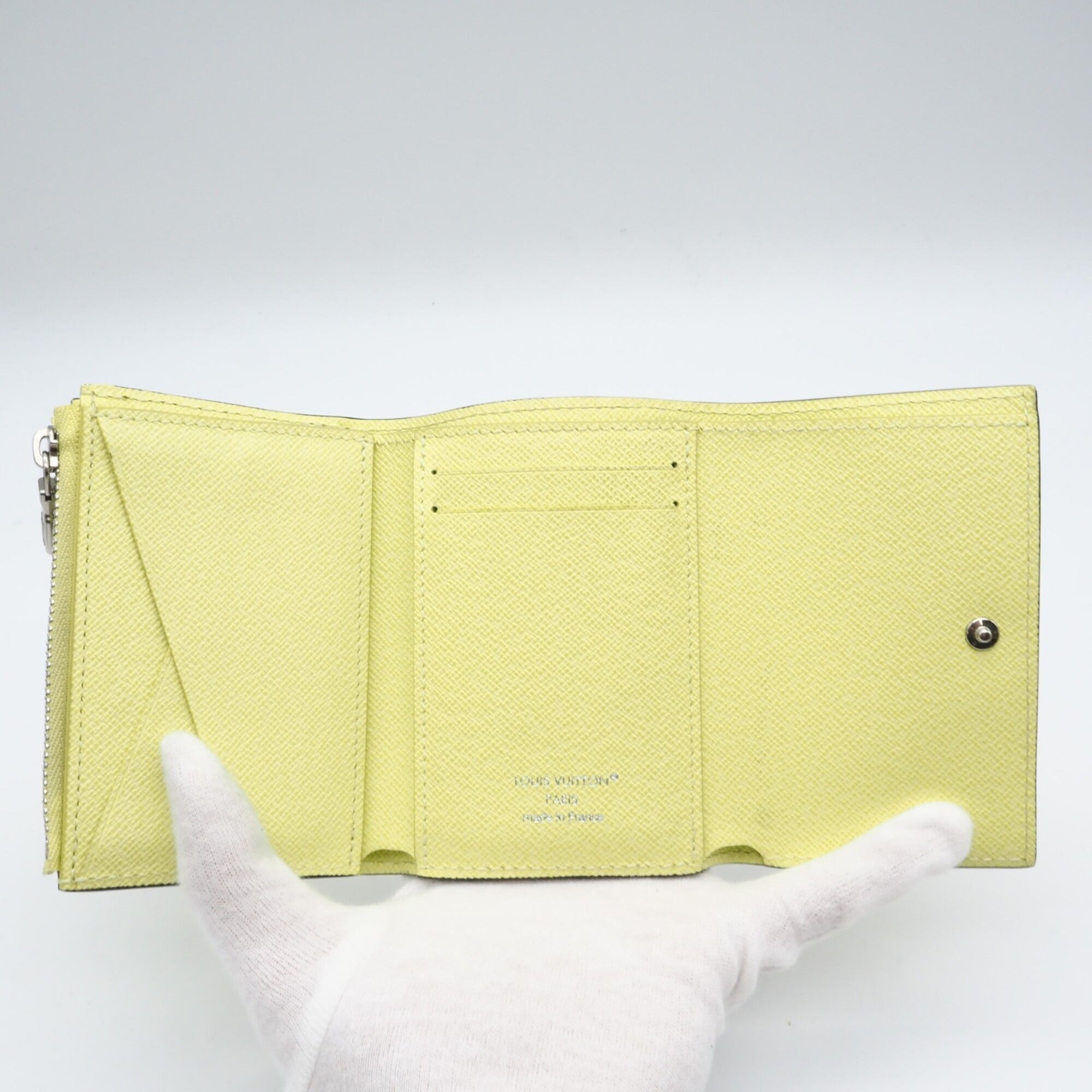 Louis Vuitton Taigarama Yellow Coated Canvas Wallet (Tri-Fold) (Pre-Owned)