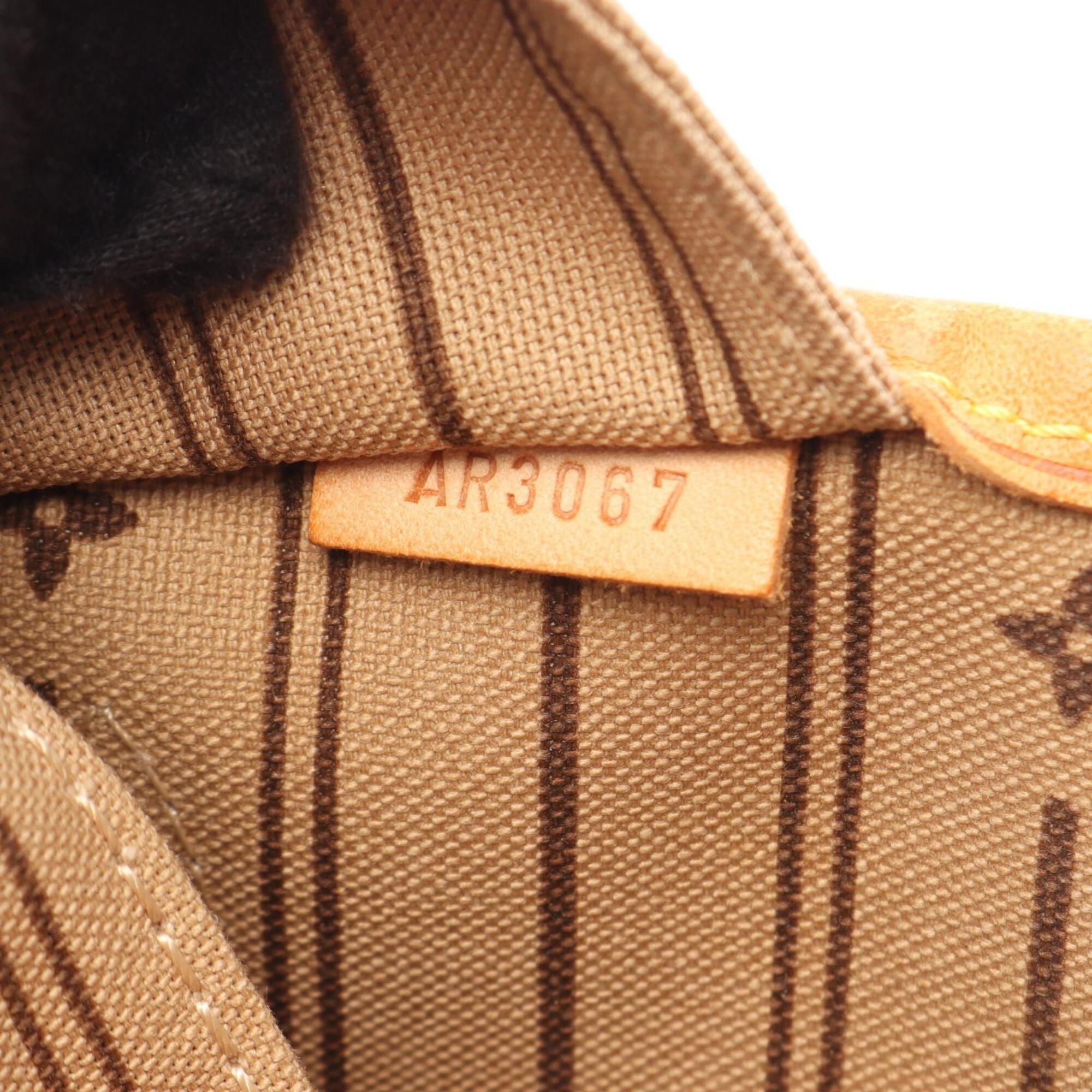 Louis Vuitton Brown Coated Canvas Leather Handbag Tote Bag (Pre-Owned)