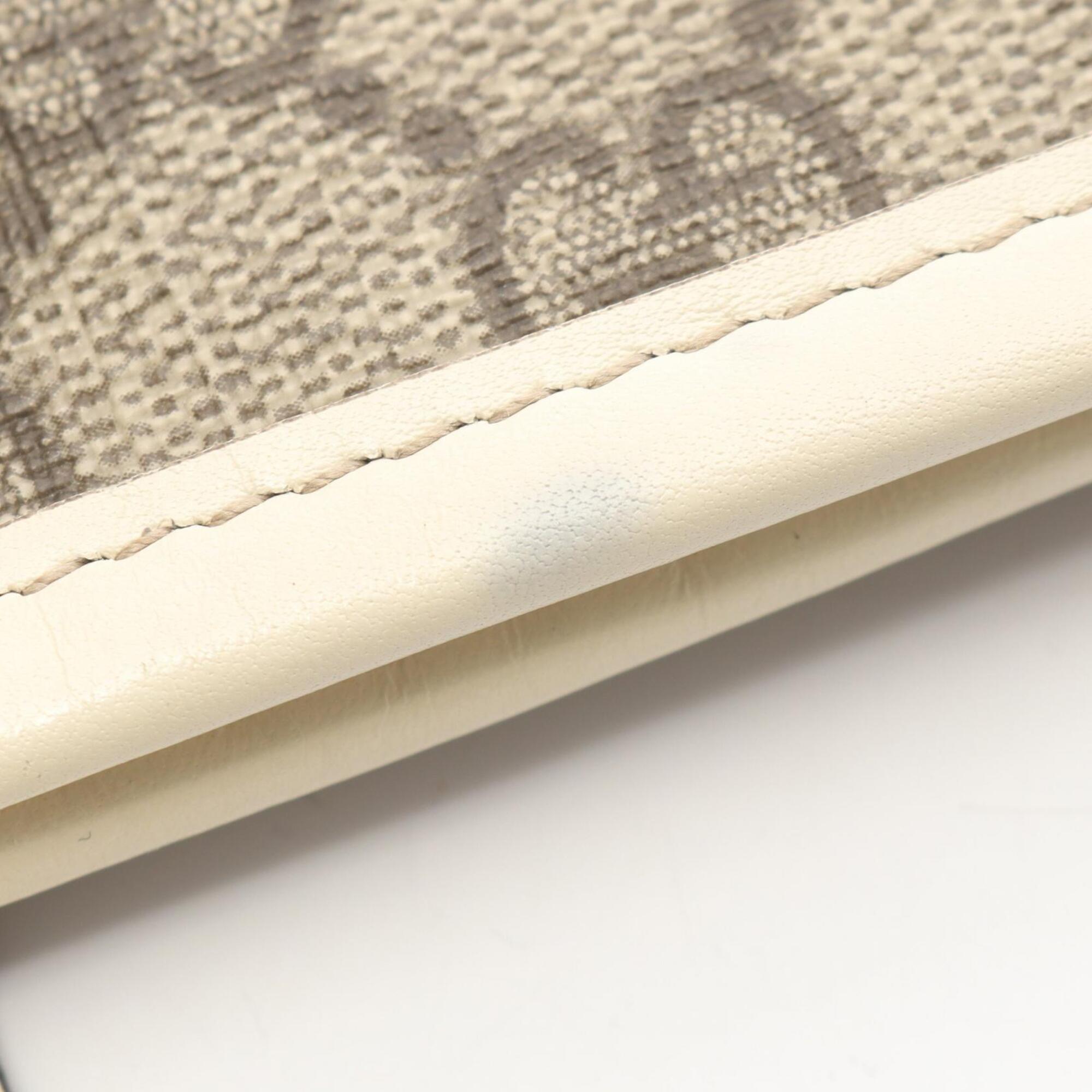 Gucci Beige White Gg Supreme Leather Handbag Tote Bag (Pre-Owned)