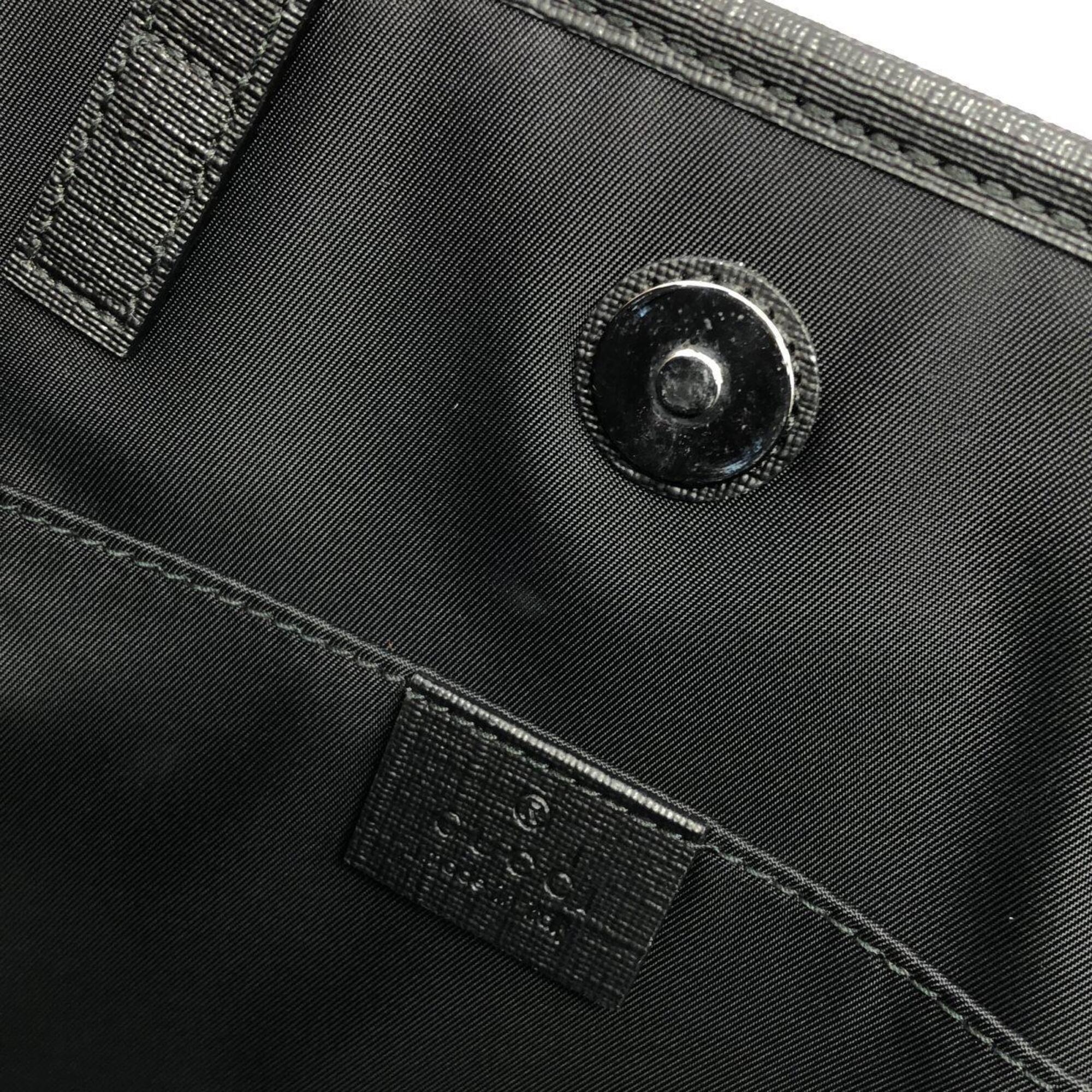 Gucci Beige Black Gg Supreme Canvas Handbag (Pre-Owned)