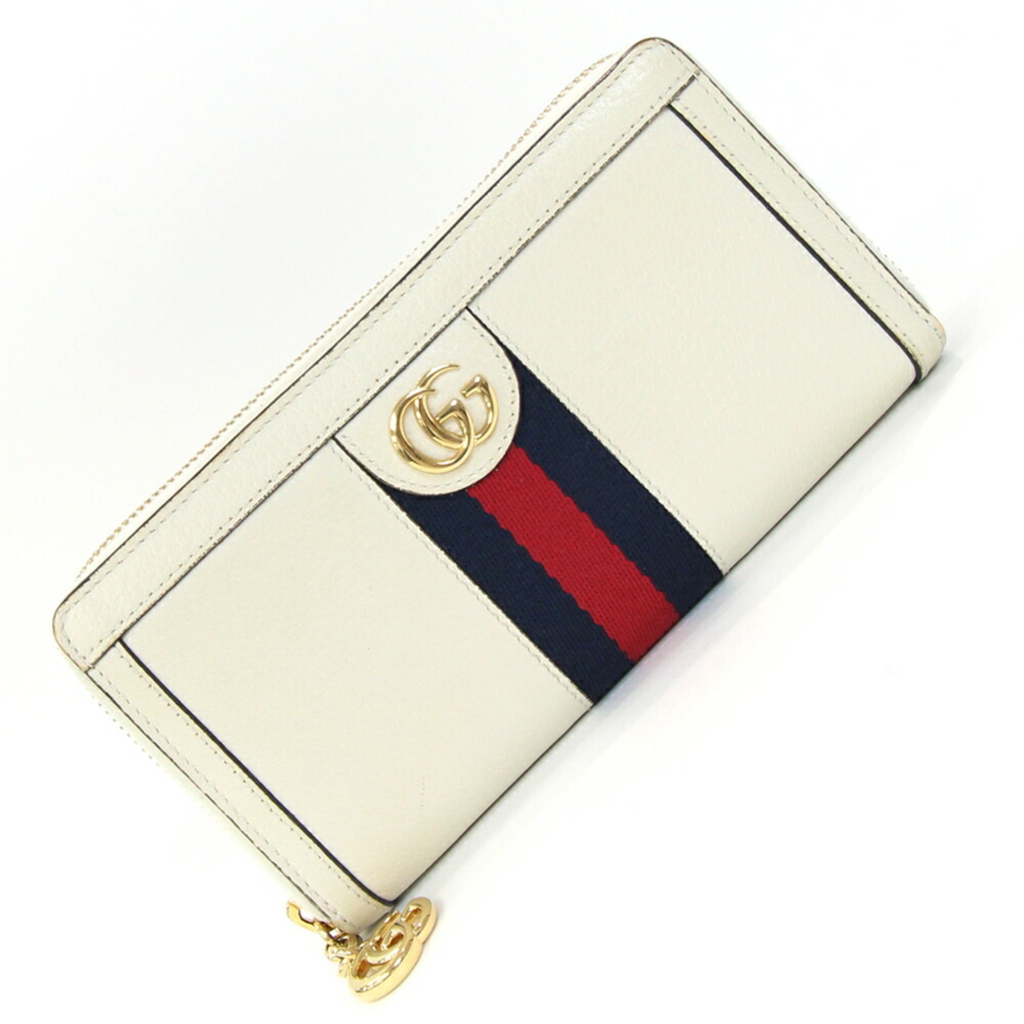 Gucci Ophidia Ivory Leather Long Wallet (Bi-Fold) (Pre-Owned)