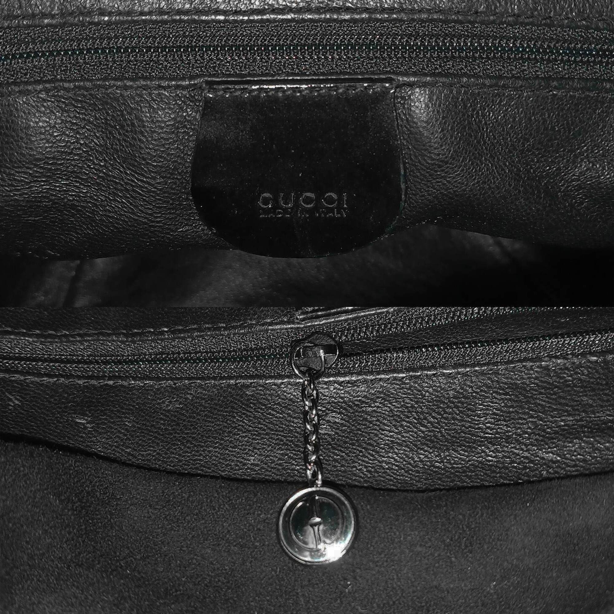 Gucci Black Patent Leather Leather Handbag Shoulder Bag (Pre-Owned)