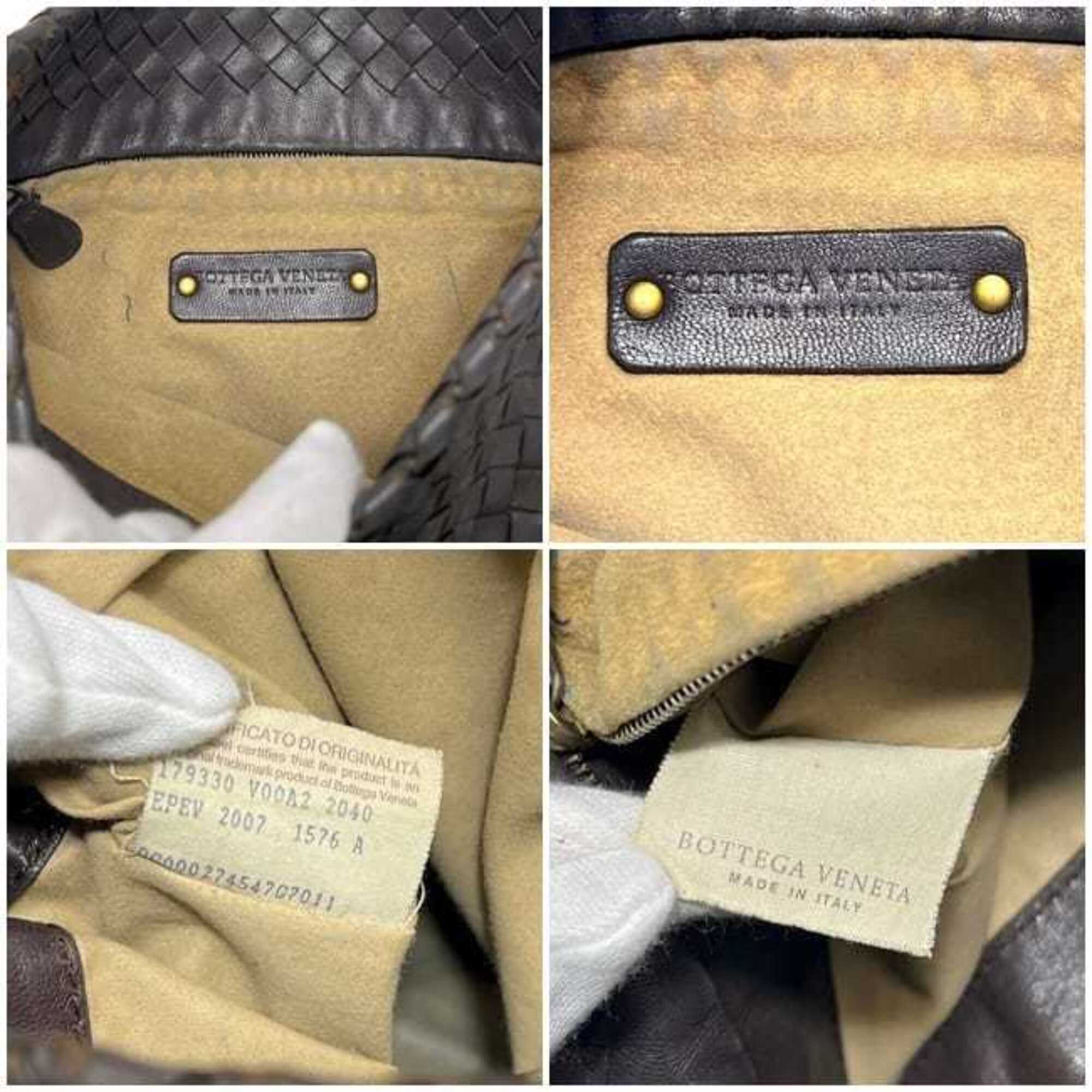 Bottega Veneta Intrecciato Brown Leather Shoulder Bag (Pre-Owned)
