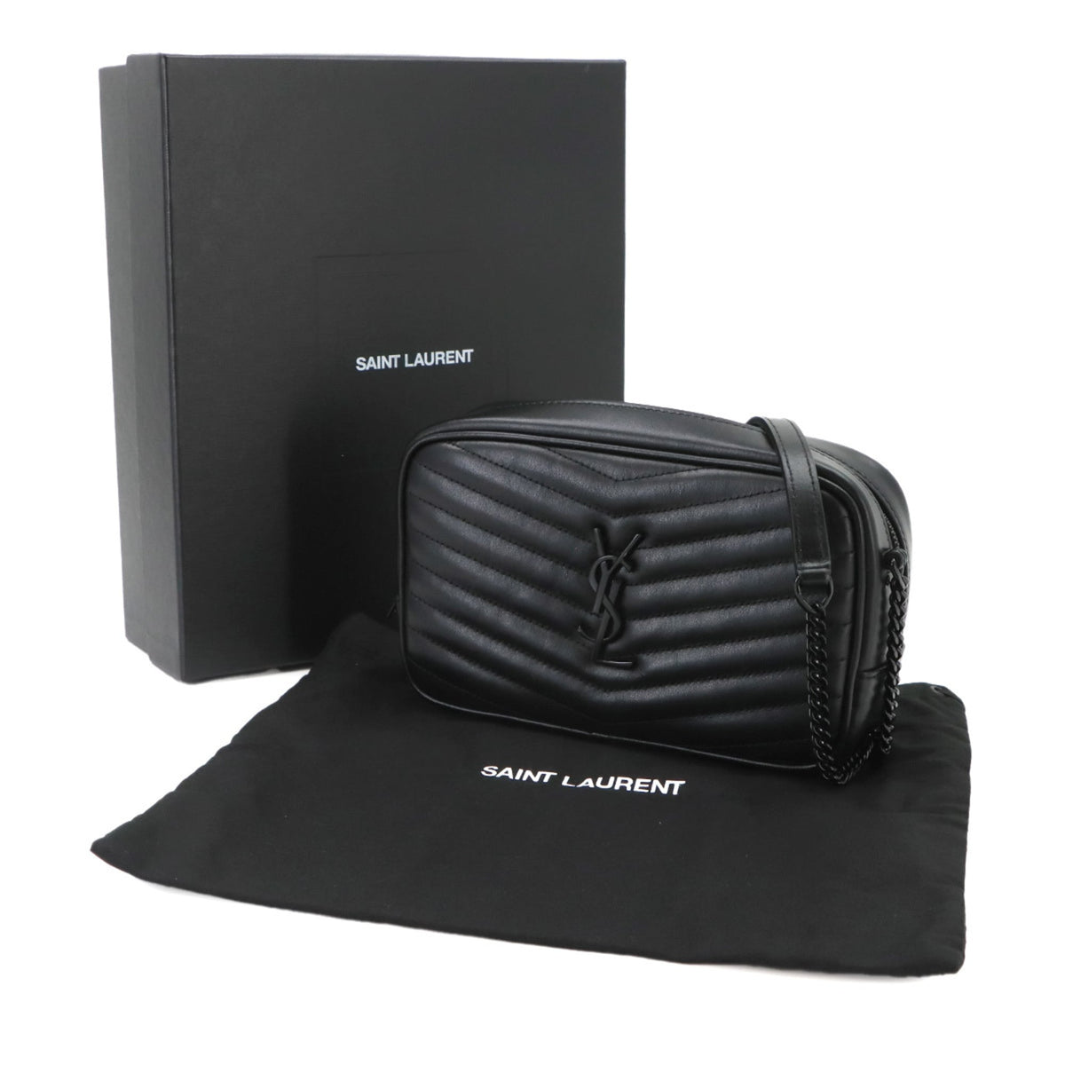Saint Laurent Black Leather Shoulder Bag (Pre-Owned)