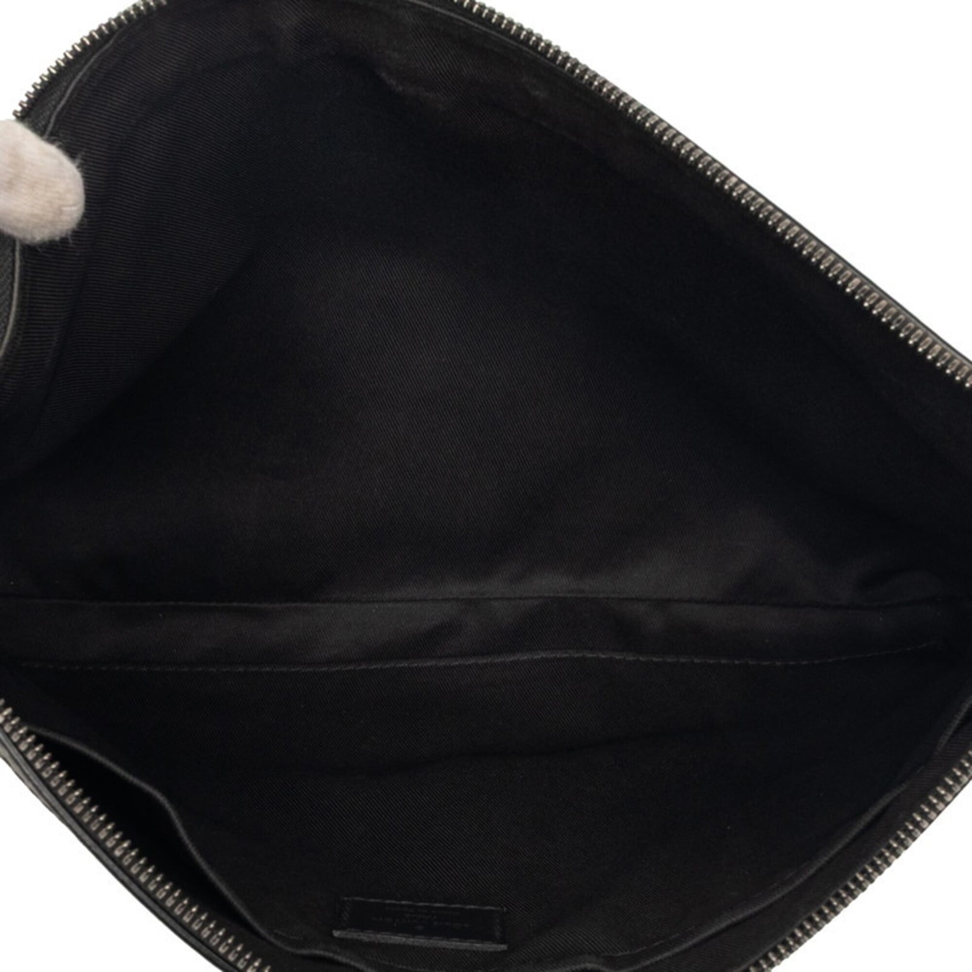 Louis Vuitton Black Noir Leather Clutch Bag (Pre-Owned)