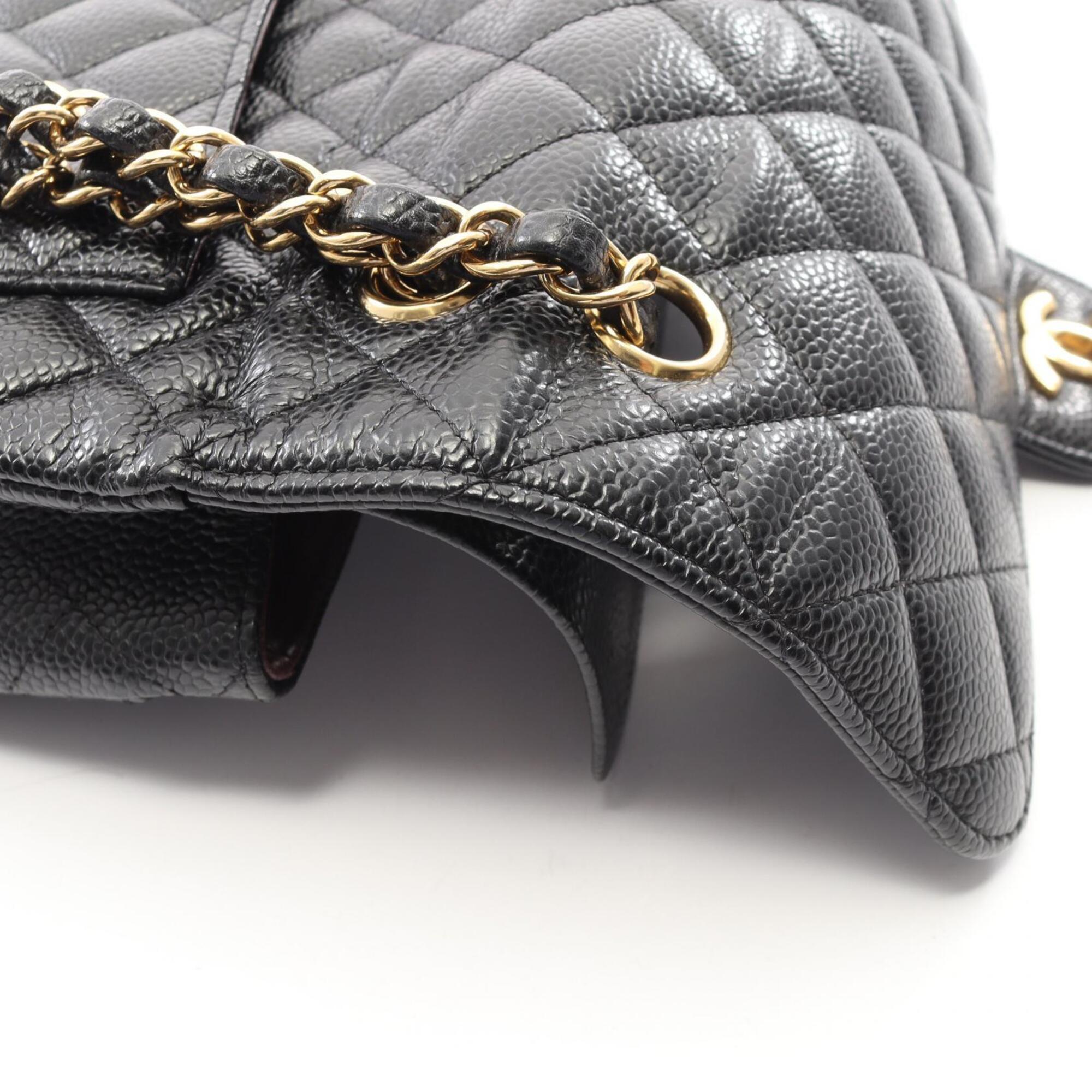 Chanel Black Grained Calfskin Handbag Shoulder Bag (Pre-Owned)