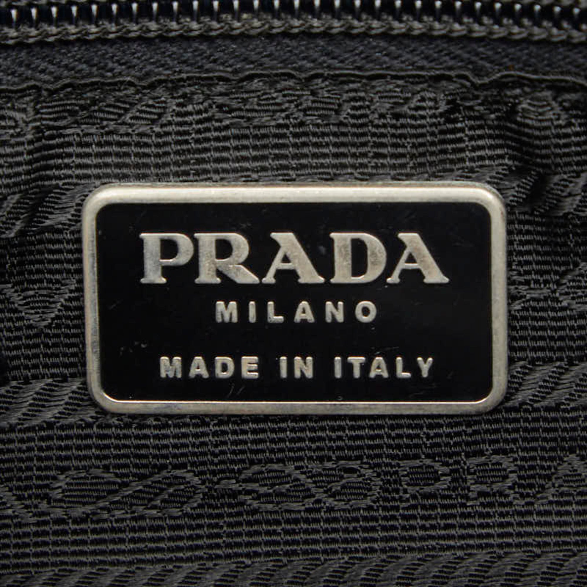 Prada Black Nylon Leather Shoulder Bag (Pre-Owned)