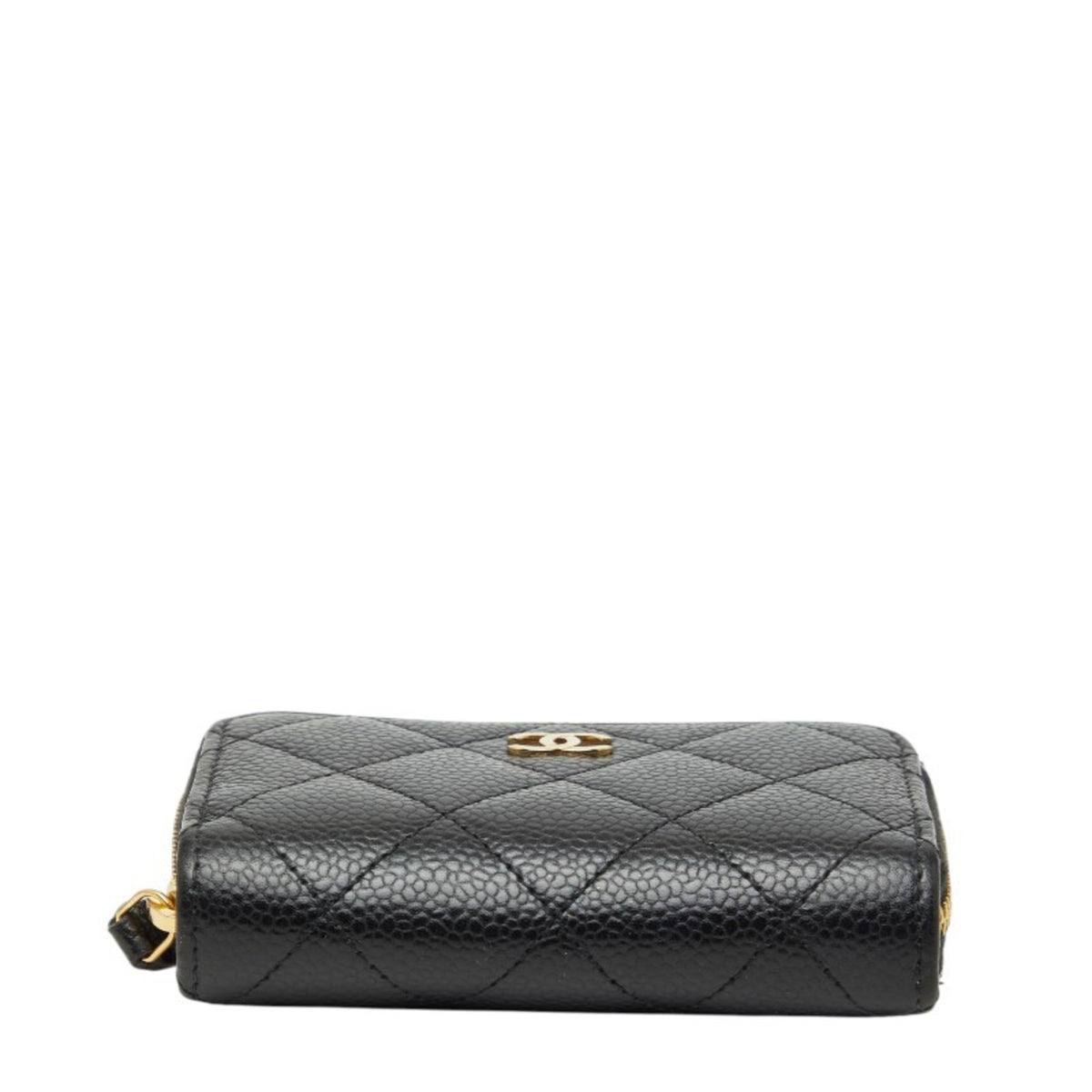 Chanel Black Grained Calfskin Coin Purse/Coin Case (Pre-Owned)