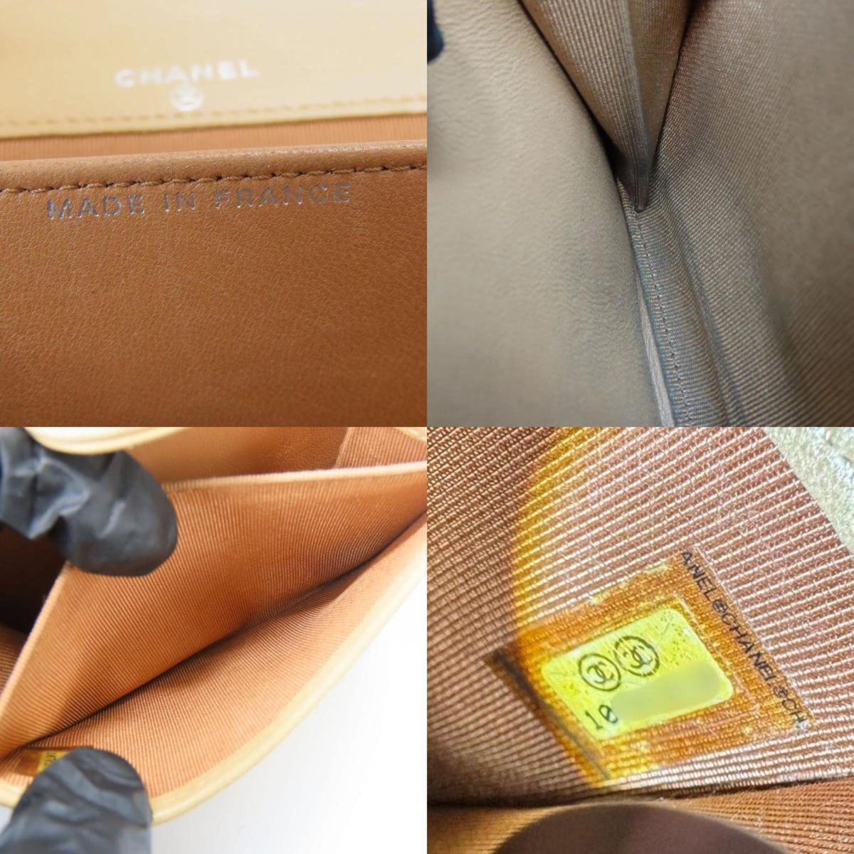 Chanel Beige Leather Coin Purse/Coin Case (Pre-Owned)