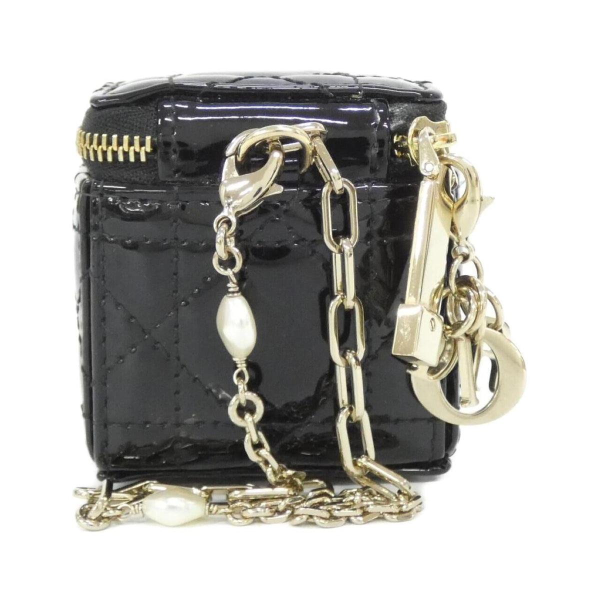 Christian Dior Black Leather Handbag Pouch (Pre-Owned)