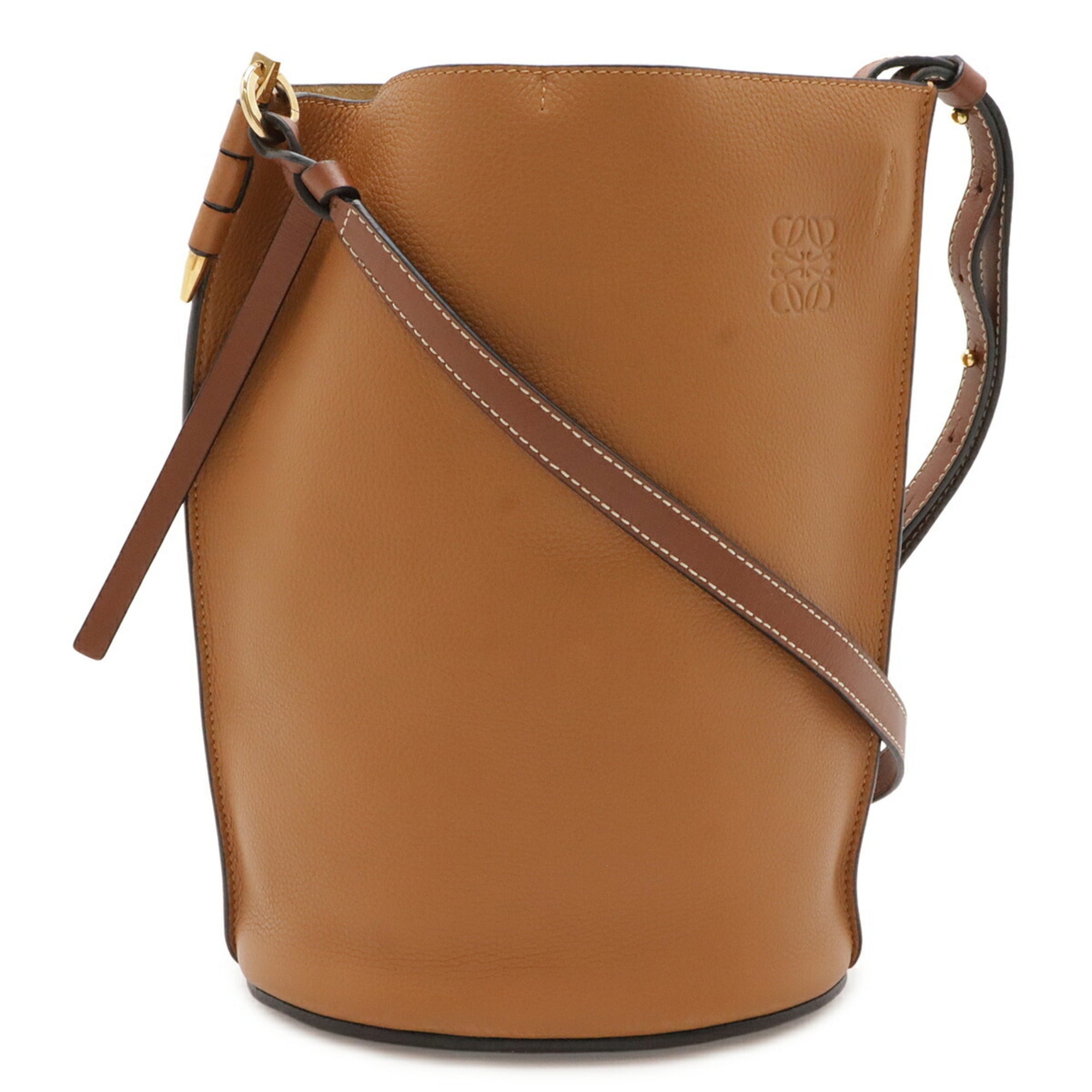 Loewe Black Brown Camel Leather Shoulder Bag (Pre-Owned)