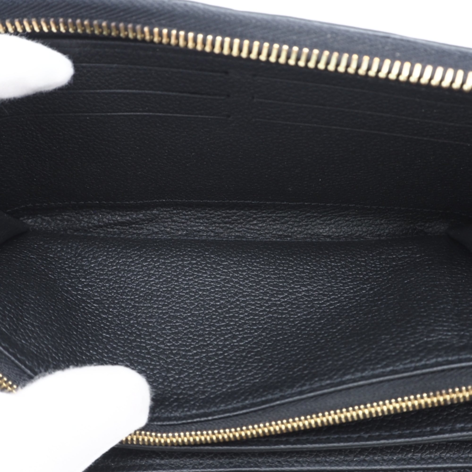 Louis Vuitton Monogram Empreinte Black Noir Leather Long Wallet (Bi-Fold) (Pre-Owned)