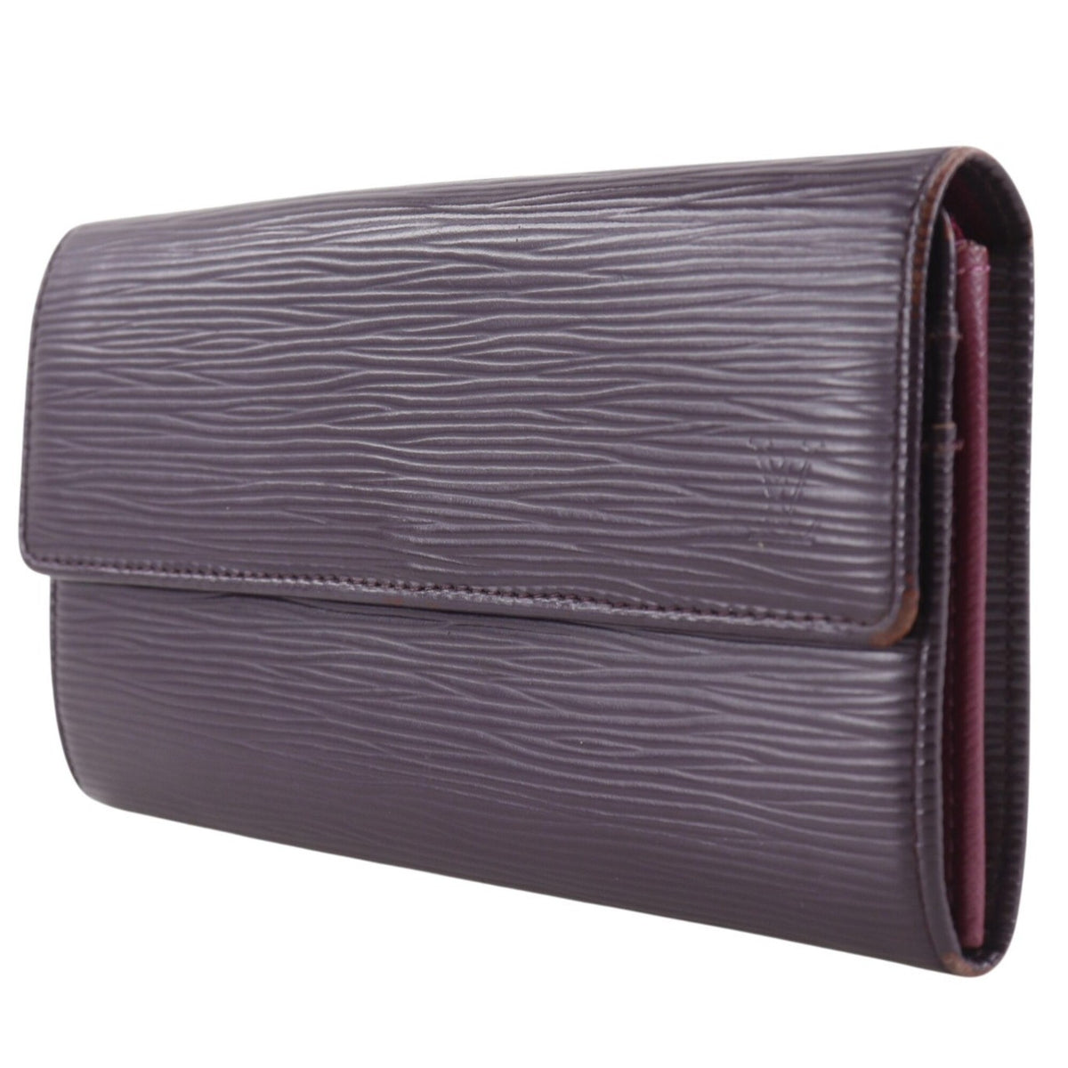 Louis Vuitton Epi Cassis Purple Epi Leather Long Wallet (Bi-Fold) (Pre-Owned)