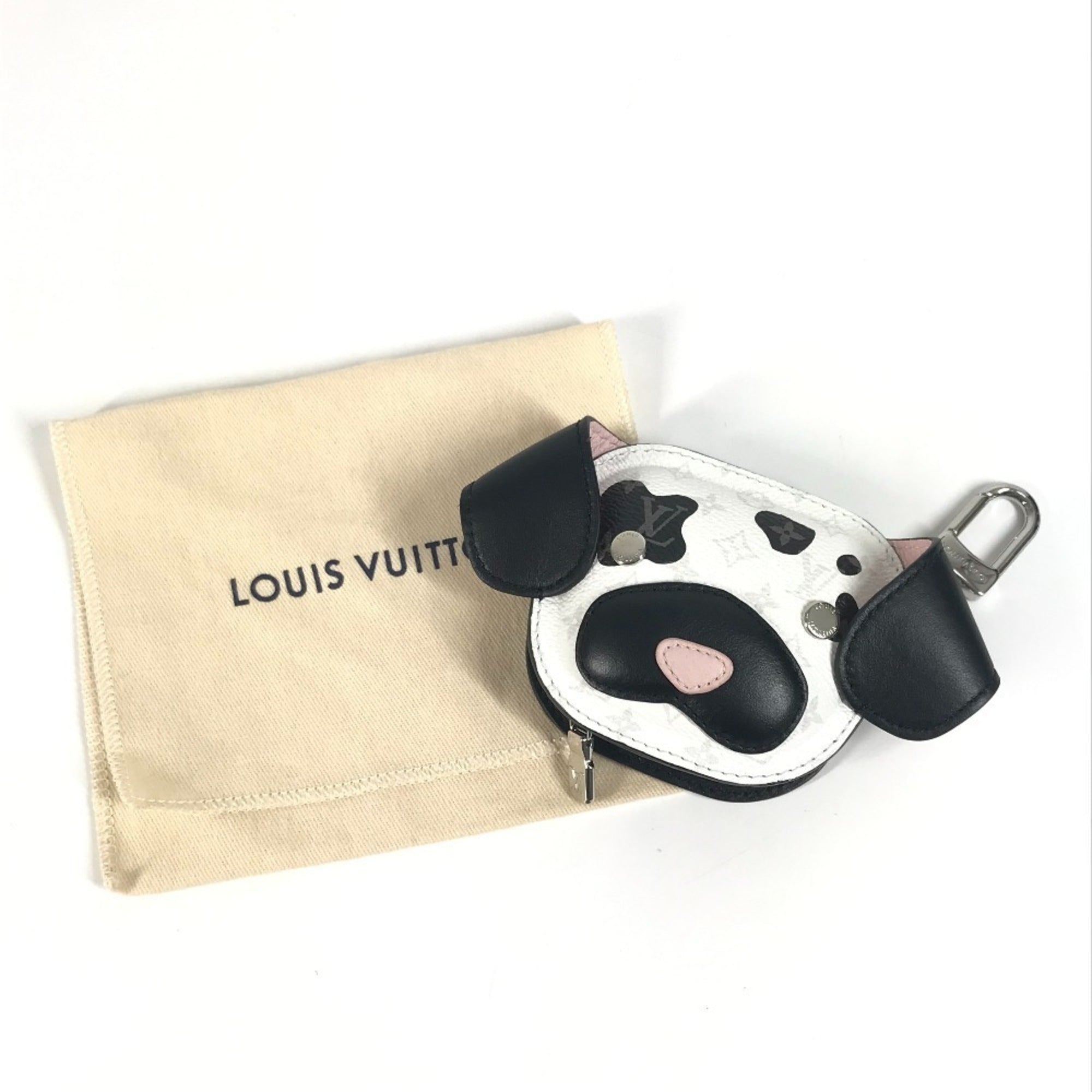 Louis Vuitton Black Multi-Color White Monogram Canvas Coin Purse/Coin Case (Pre-Owned)