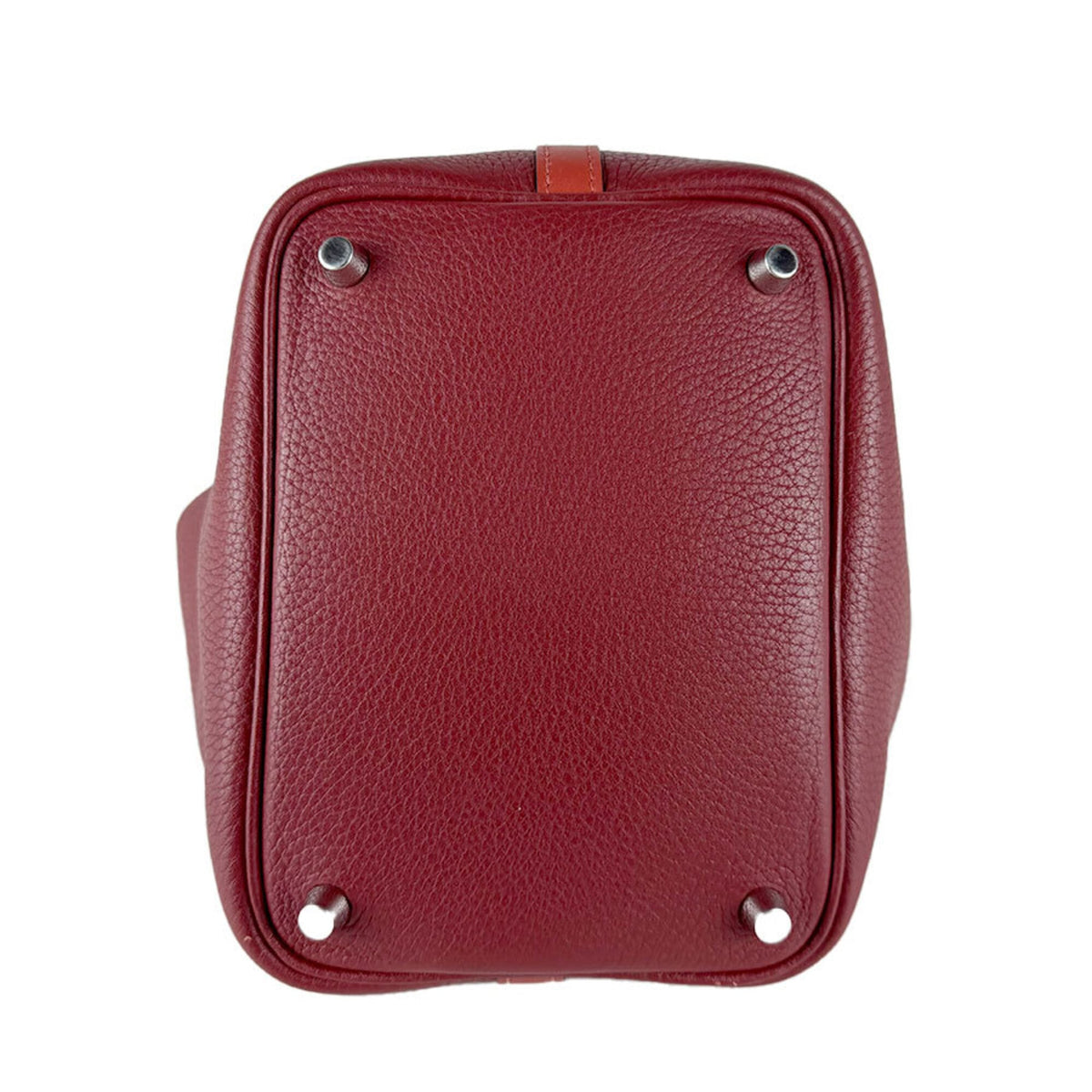 Hermes Brique Rouge H Taurillon Clemence Leather Handbag (Pre-Owned)