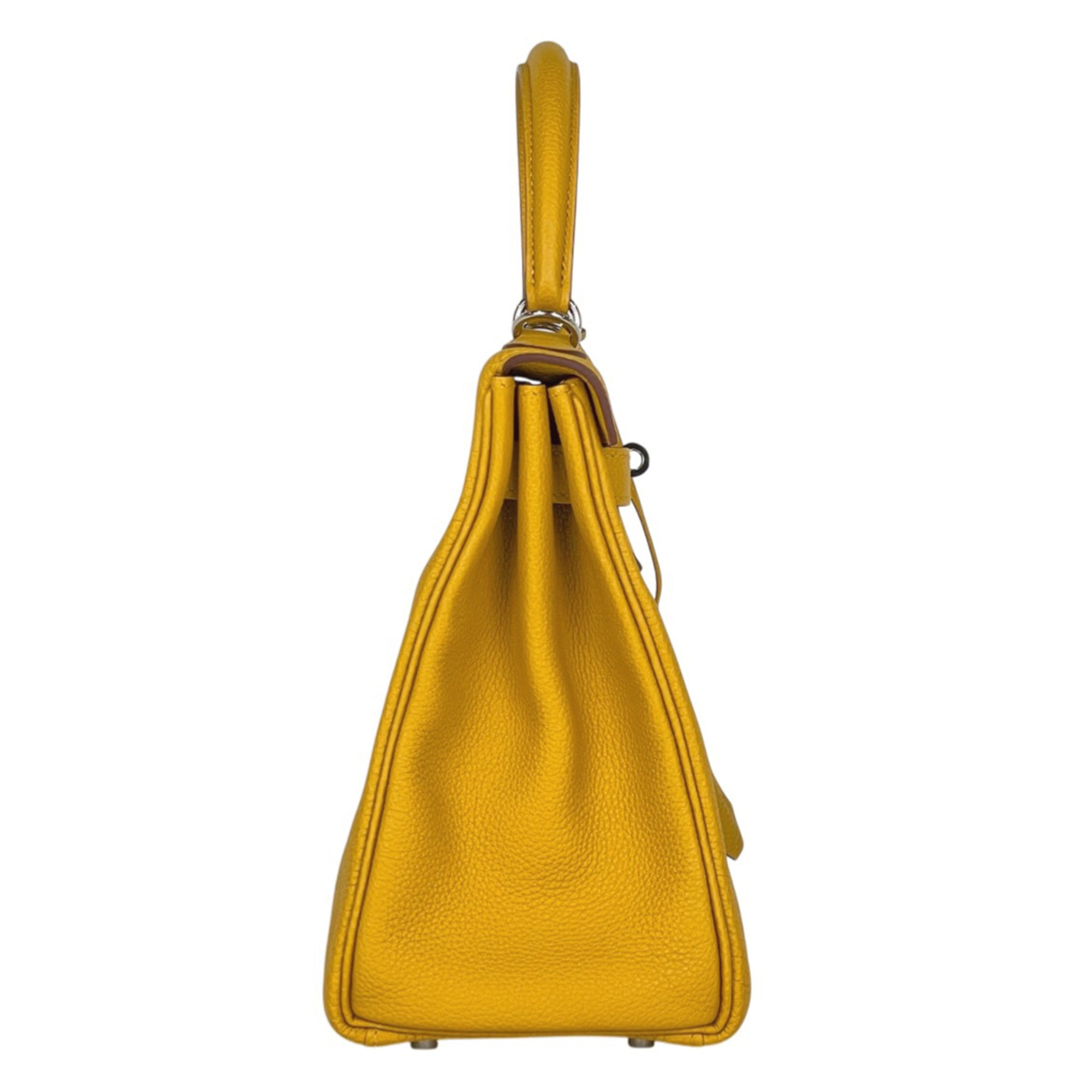 Hermes Kelly Jaune Togo Leather Handbag Shoulder Bag (Pre-Owned)