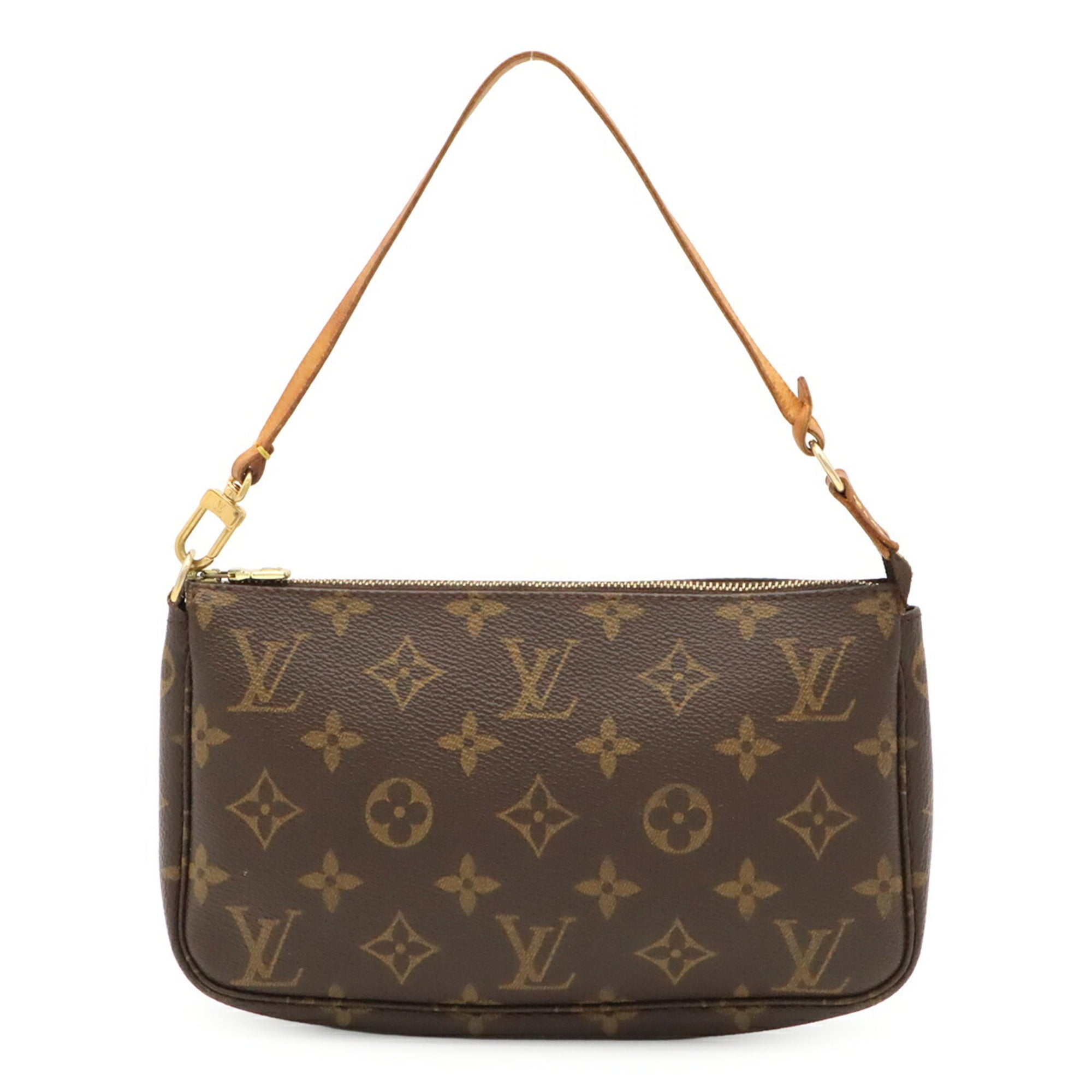 Louis Vuitton Brown Monogram Canvas Handbag Pochette Pouch (Pre-Owned)