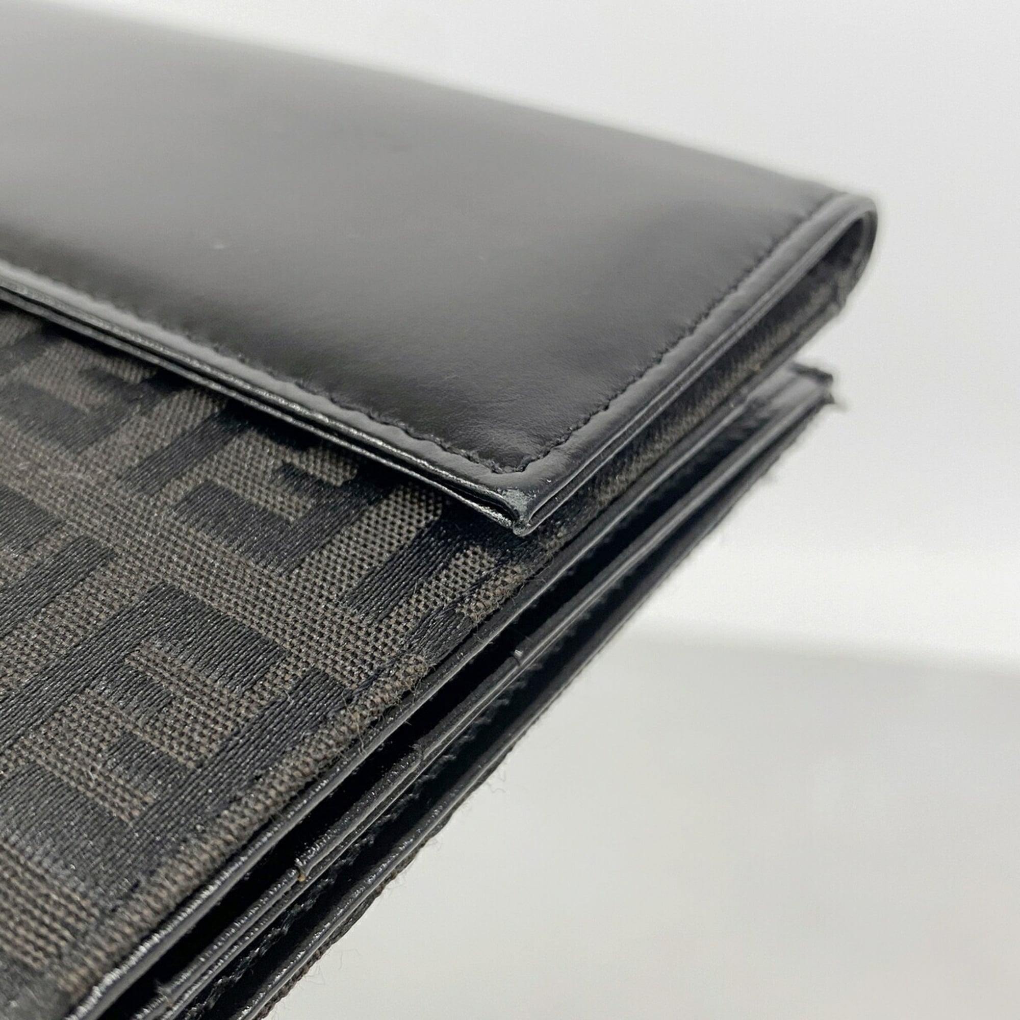 Fendi Black Nylon Canvas Long Wallet (Bi-Fold) (Pre-Owned)