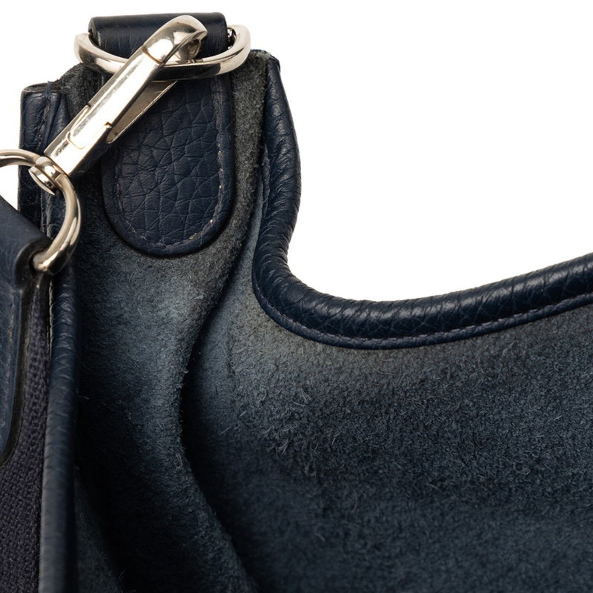 Hermes Navy Taurillon Clemence Leather Shoulder Bag (Pre-Owned)