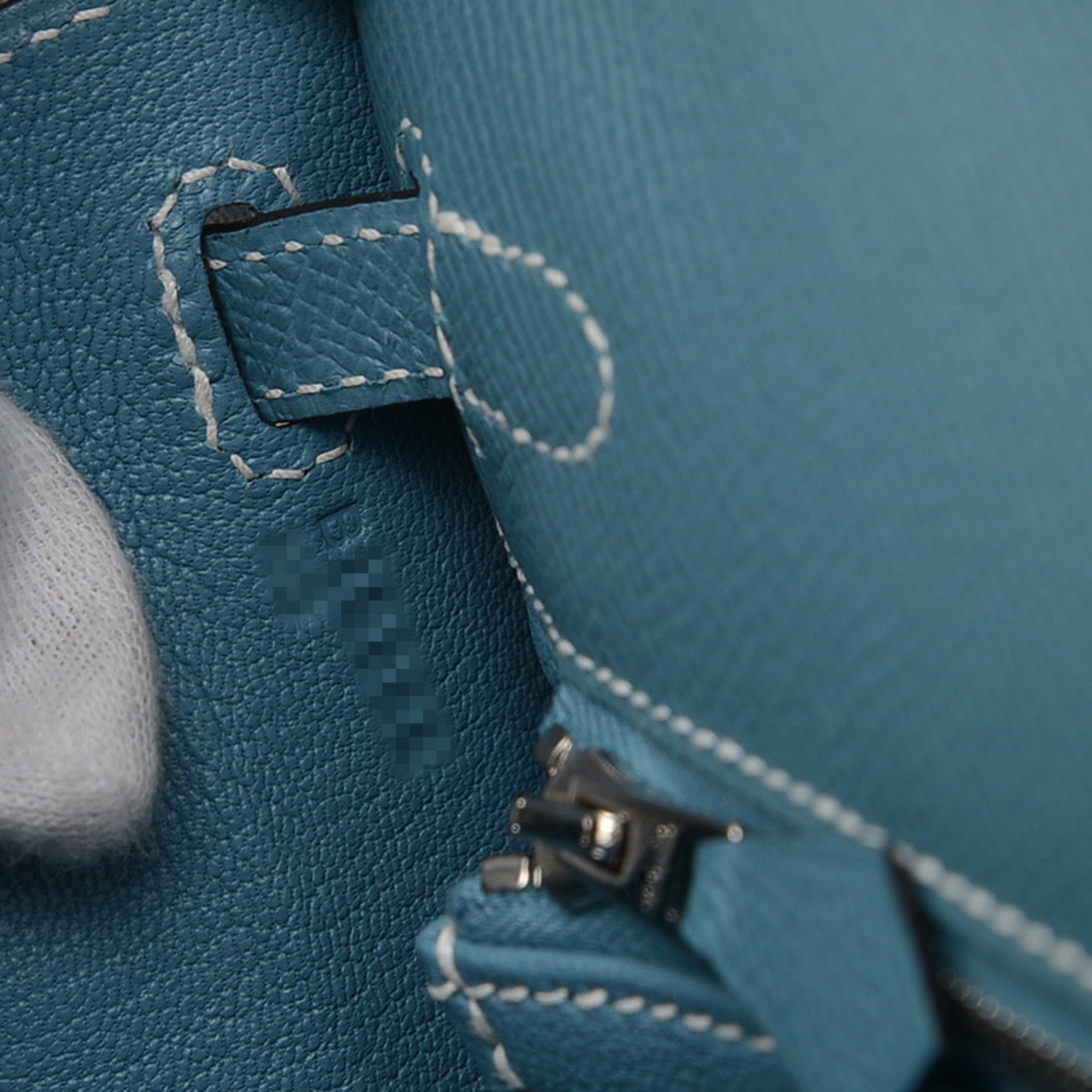 Hermes Blue Jean Epsom Leather Handbag (Pre-Owned)